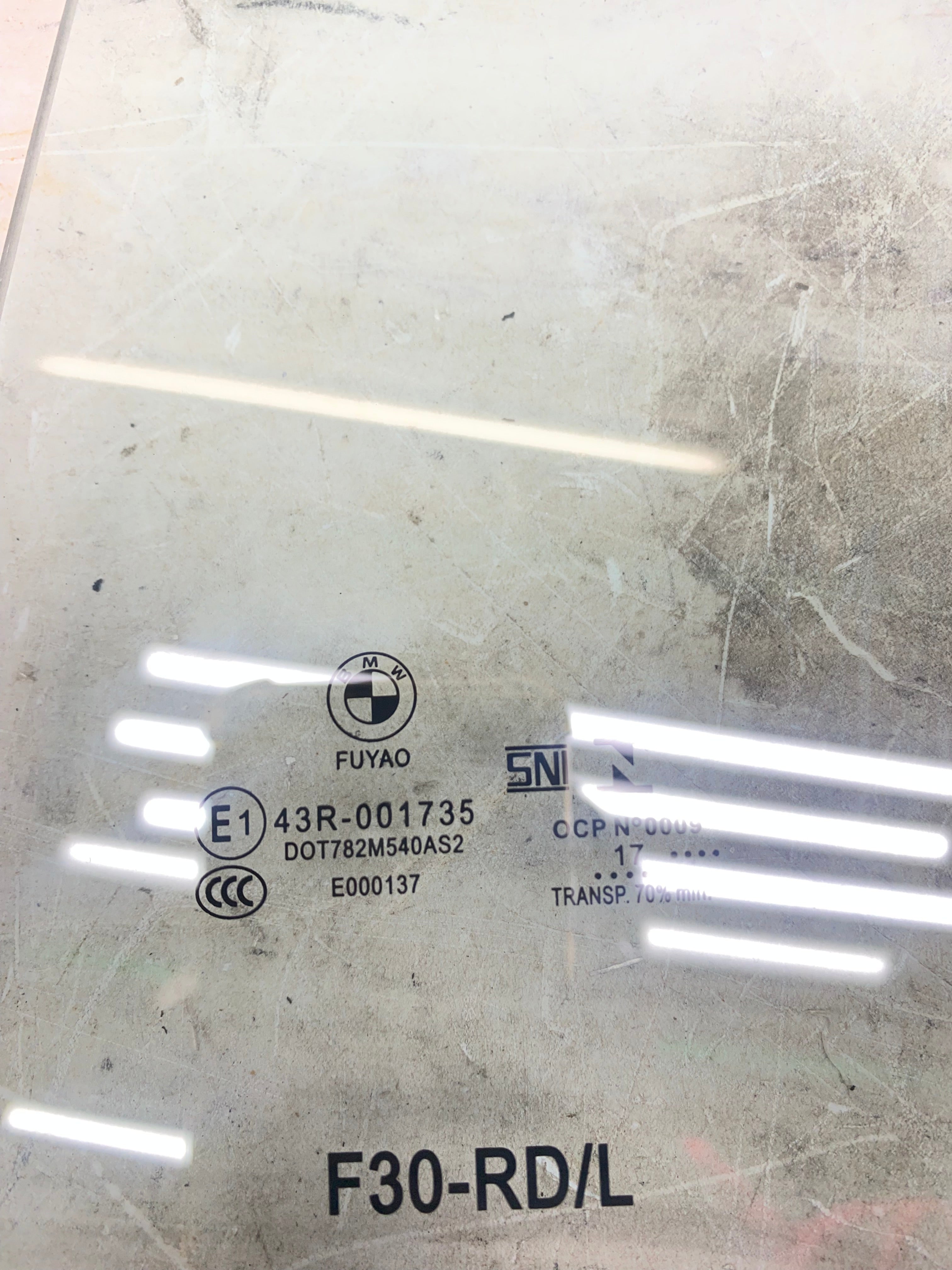 BMW 3 Series F30 Rear Passenger Side Window Glass – 2012–2019