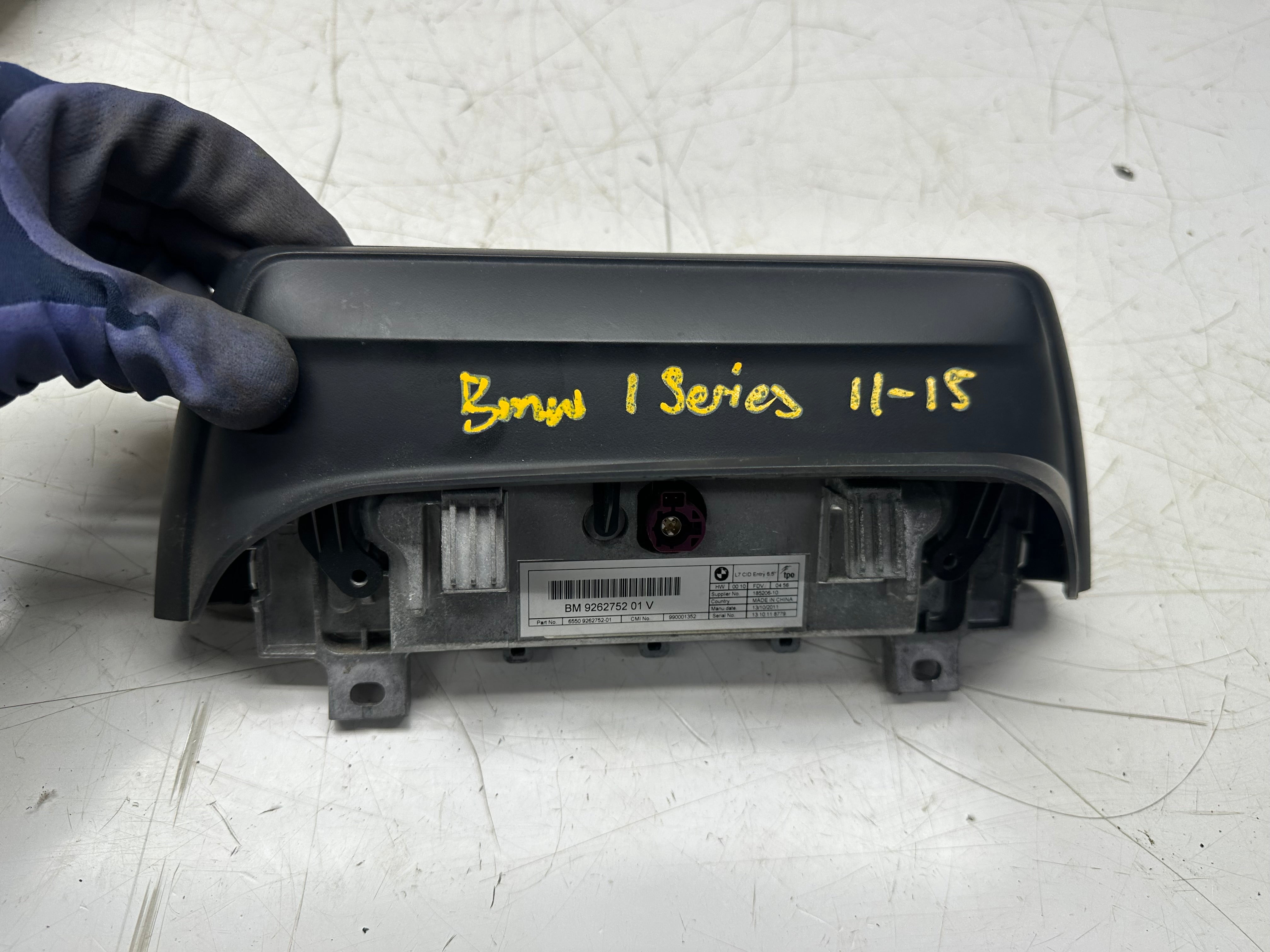 BMW 1 Series 2011-15 Dashboard Multimedia Sat Nav Display Screen (6550 9262752-01)