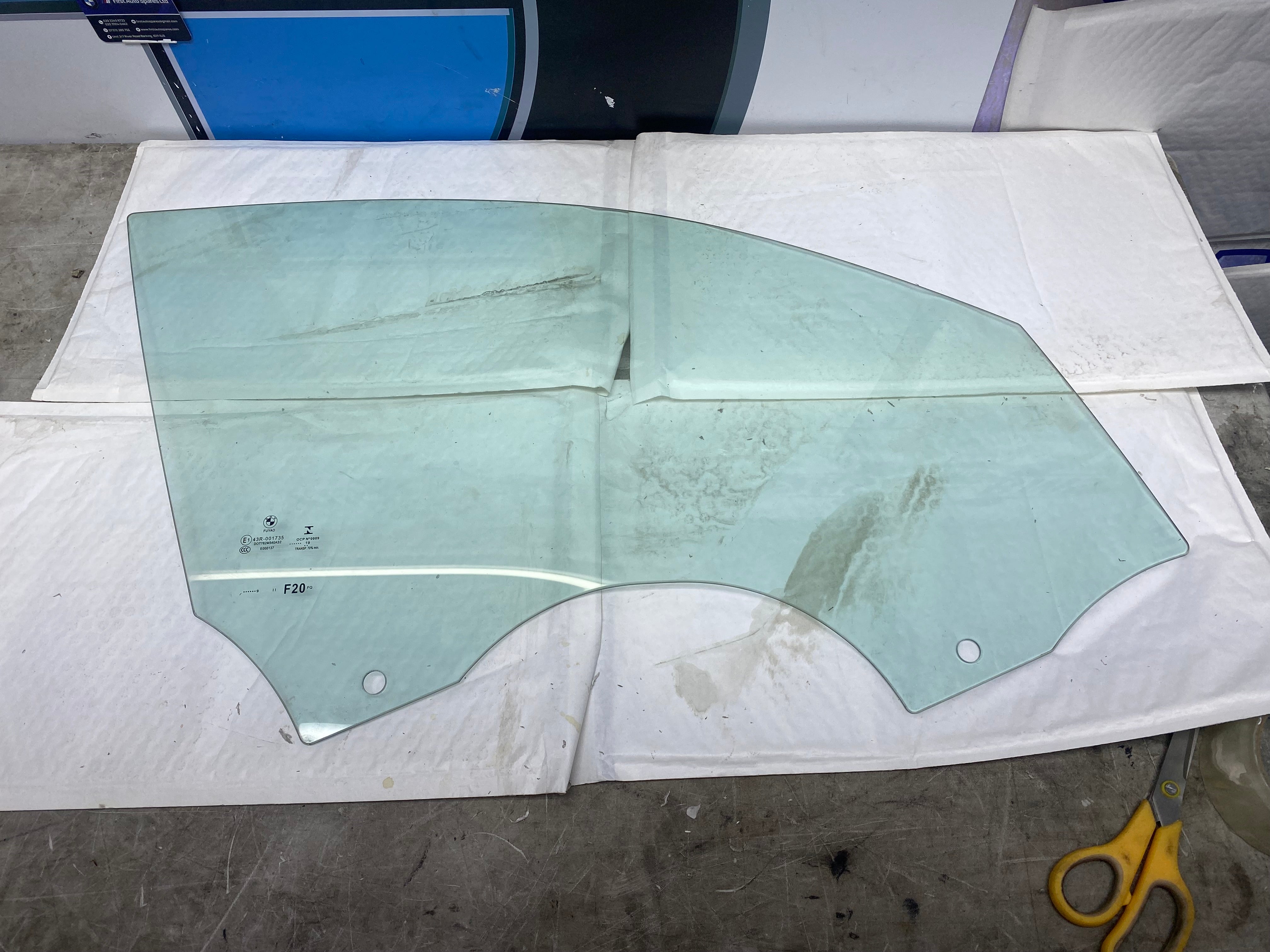 BMW 3 Series E93 Rear Passenger Side Window Glass 2007–2013
