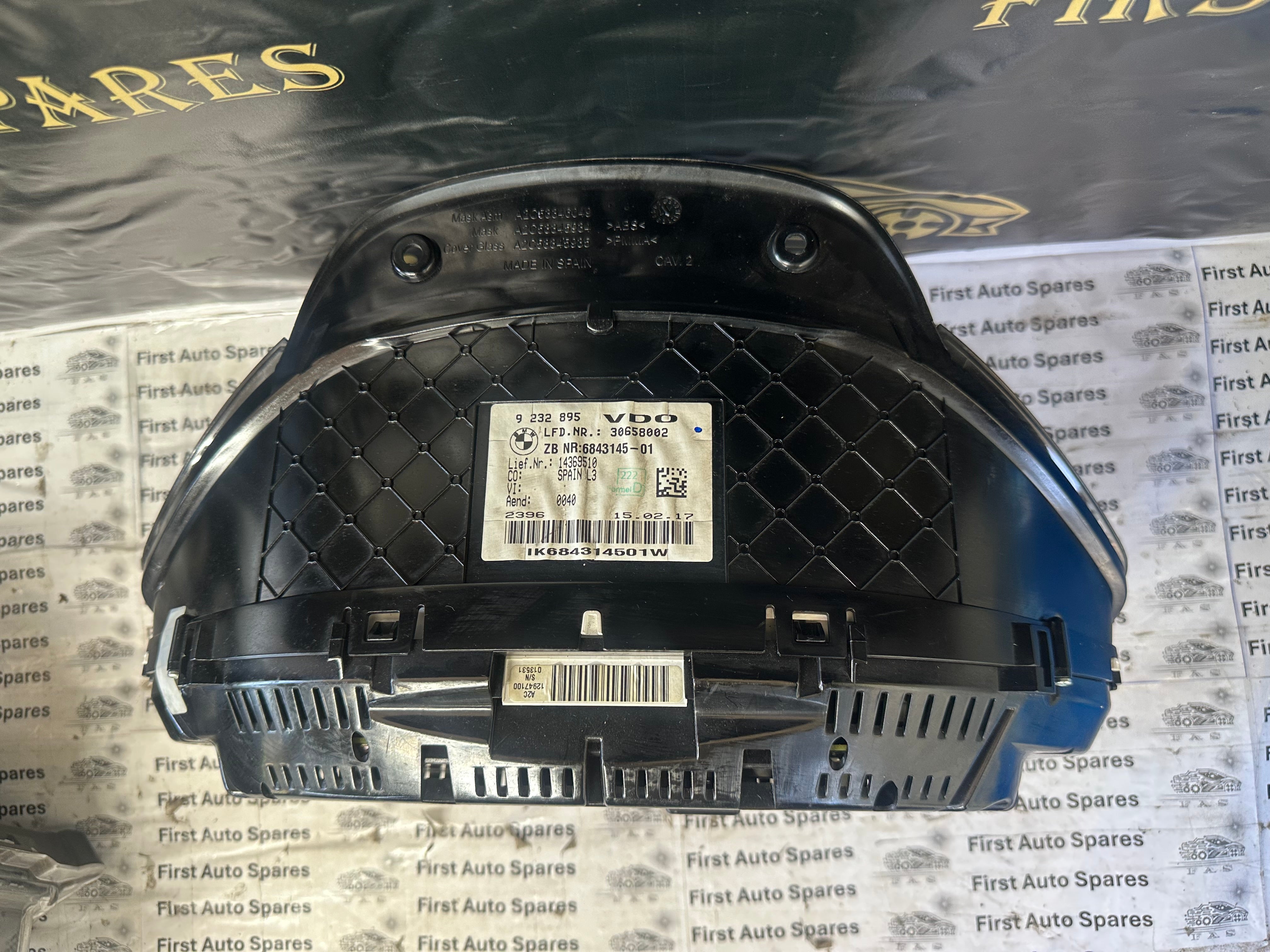 BMW 4 Series Speedometer Instrument Cluster 2016  (6843145) (6843145-01)