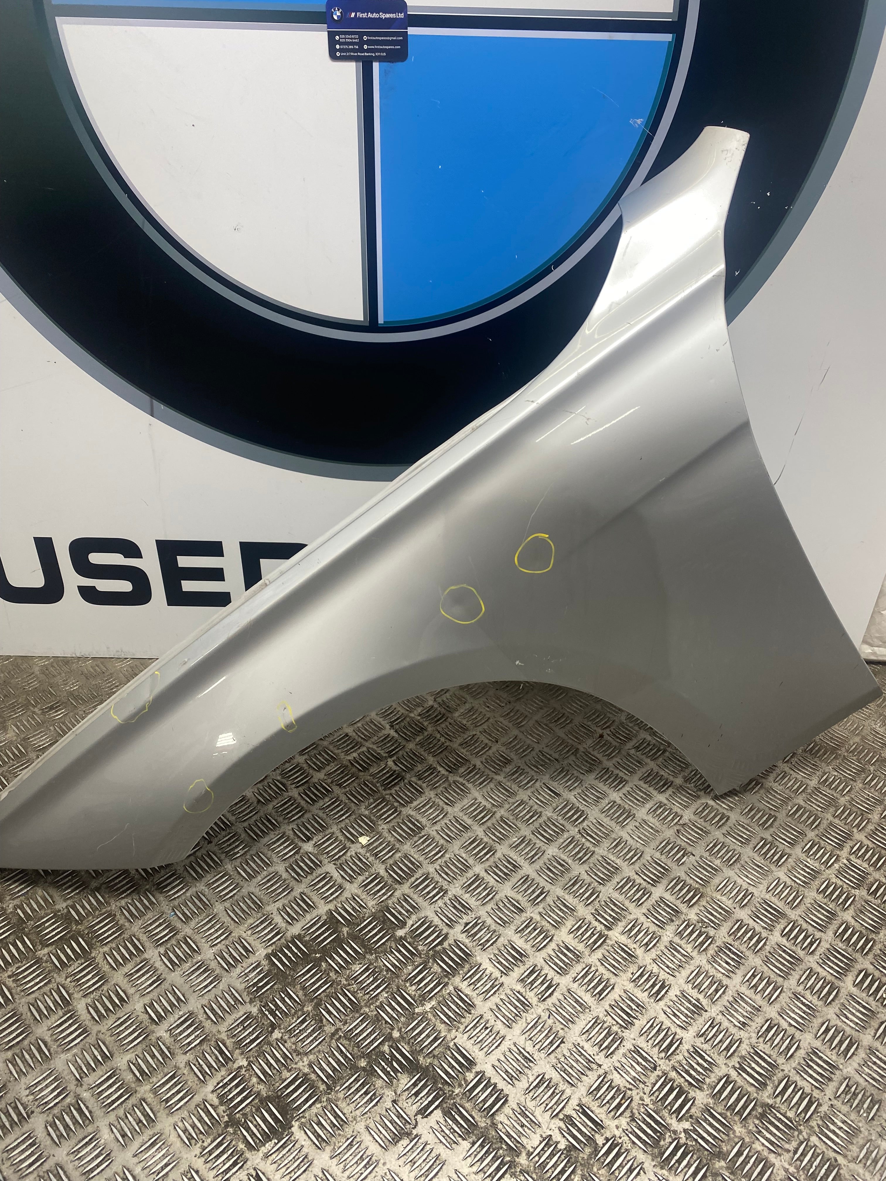 BMW 3 Series F30 Front Left Passenger Side Fender Wing 2012–2019 (Got some dents marked in Yellow)