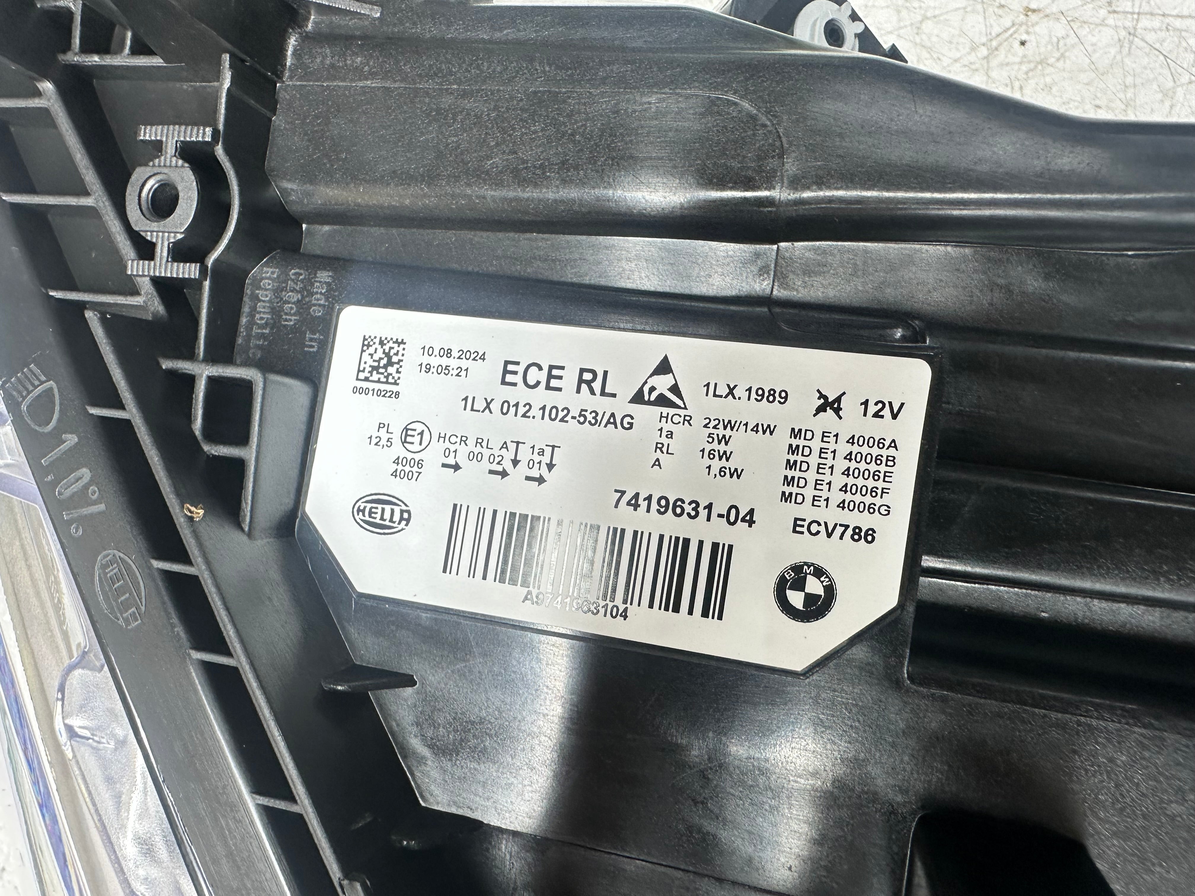 BMW 3 Series F30 / F31 2015–2019 LCI LED Headlight Passenger Side (7419631-04)