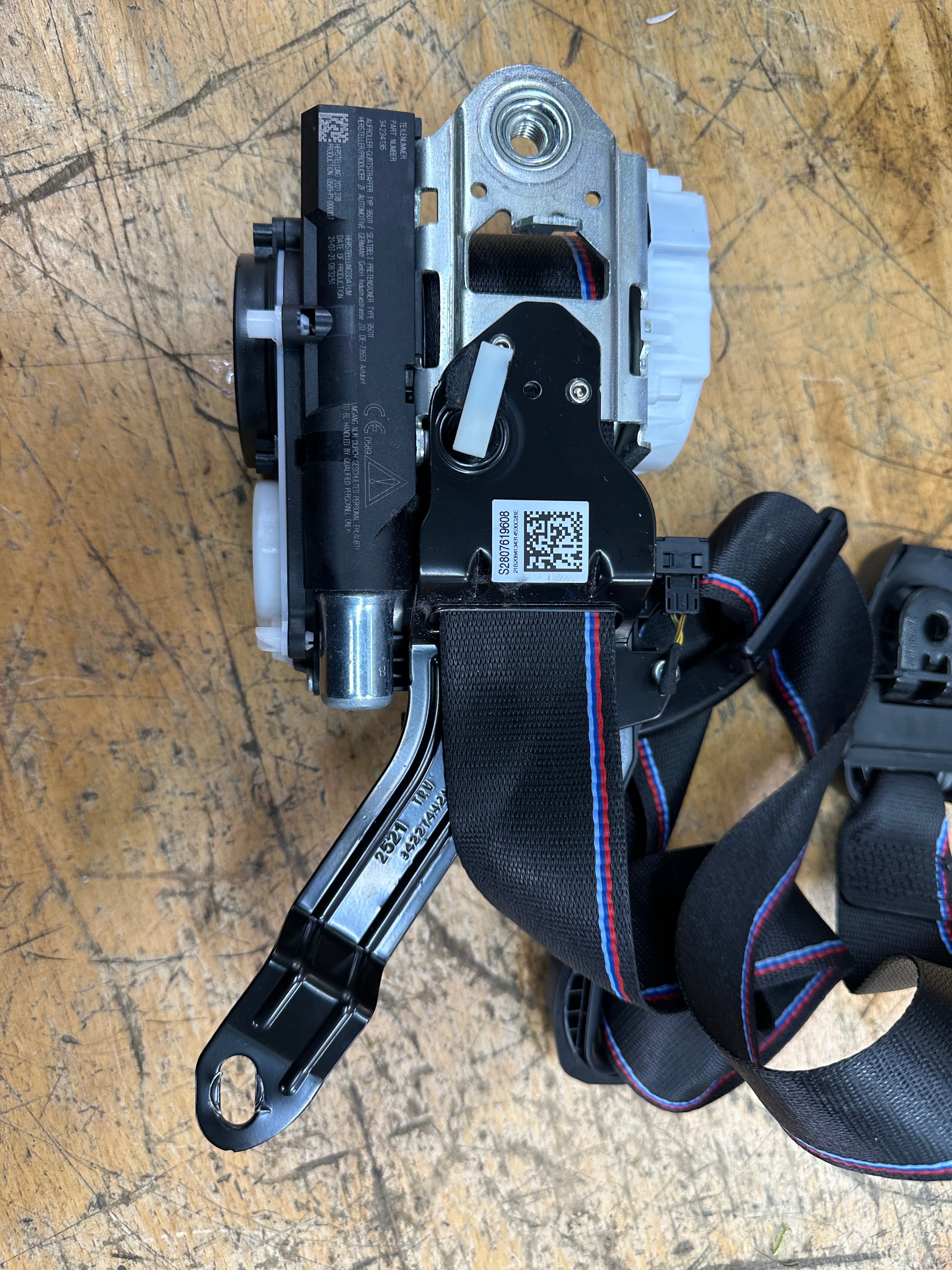 BMW X3 M F97 N/S/F Passenger Seatbelt Pretensioner M Sport Stitching (8076195)