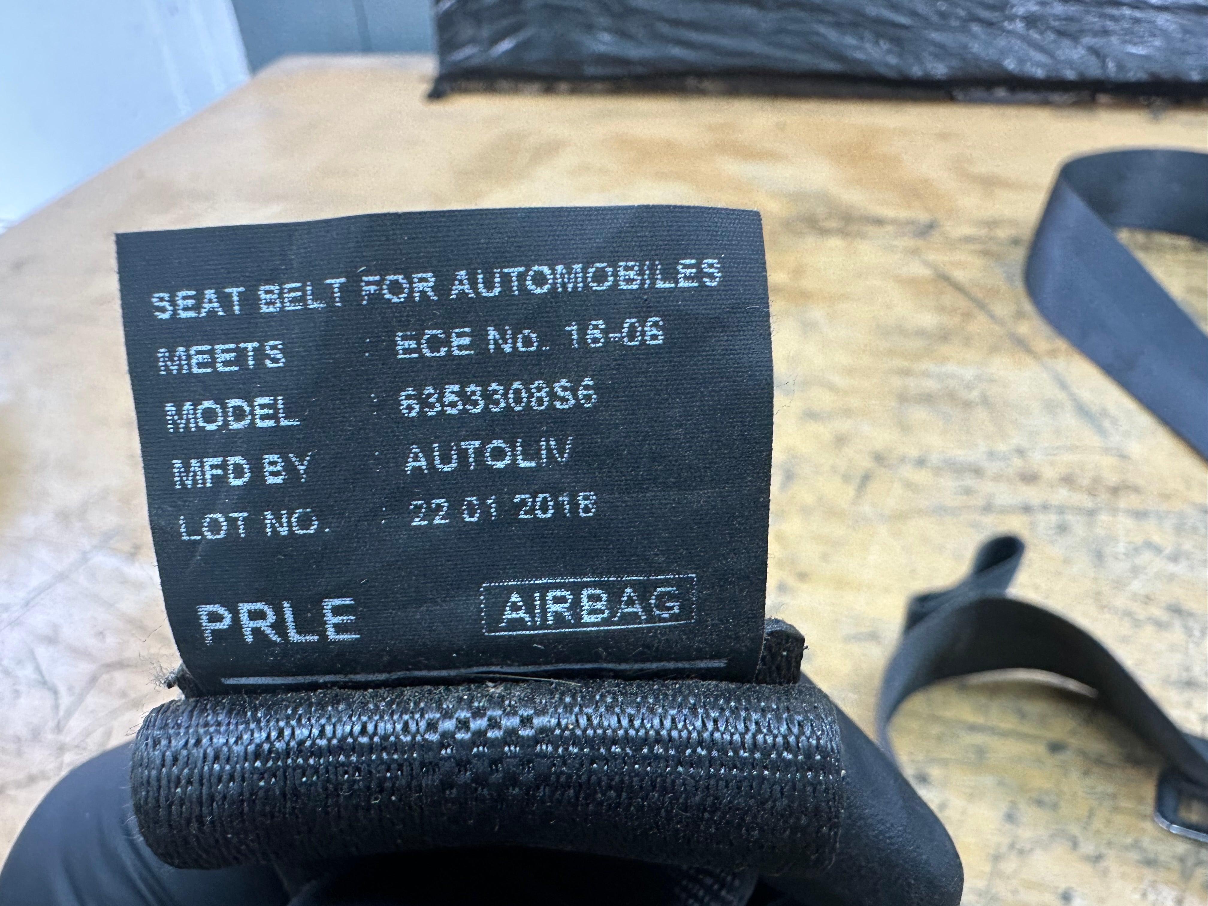 Nissan Micra 2017 K14 Front Seat Belt – Left Passenger Side (636314100C)