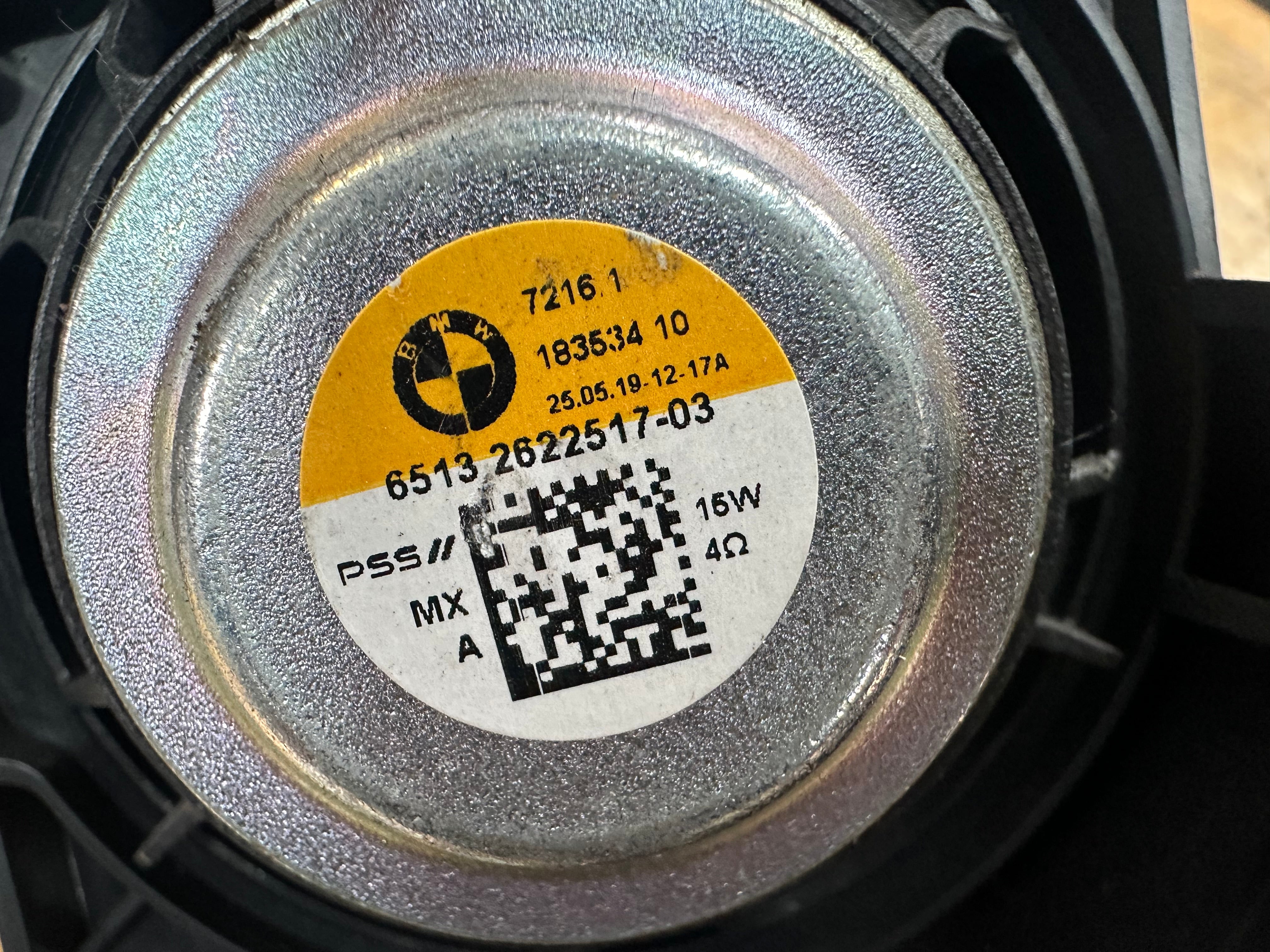 BMW X5 G05 2019 Rear Right Door Speaker (2622517) (6809632) (2622520)