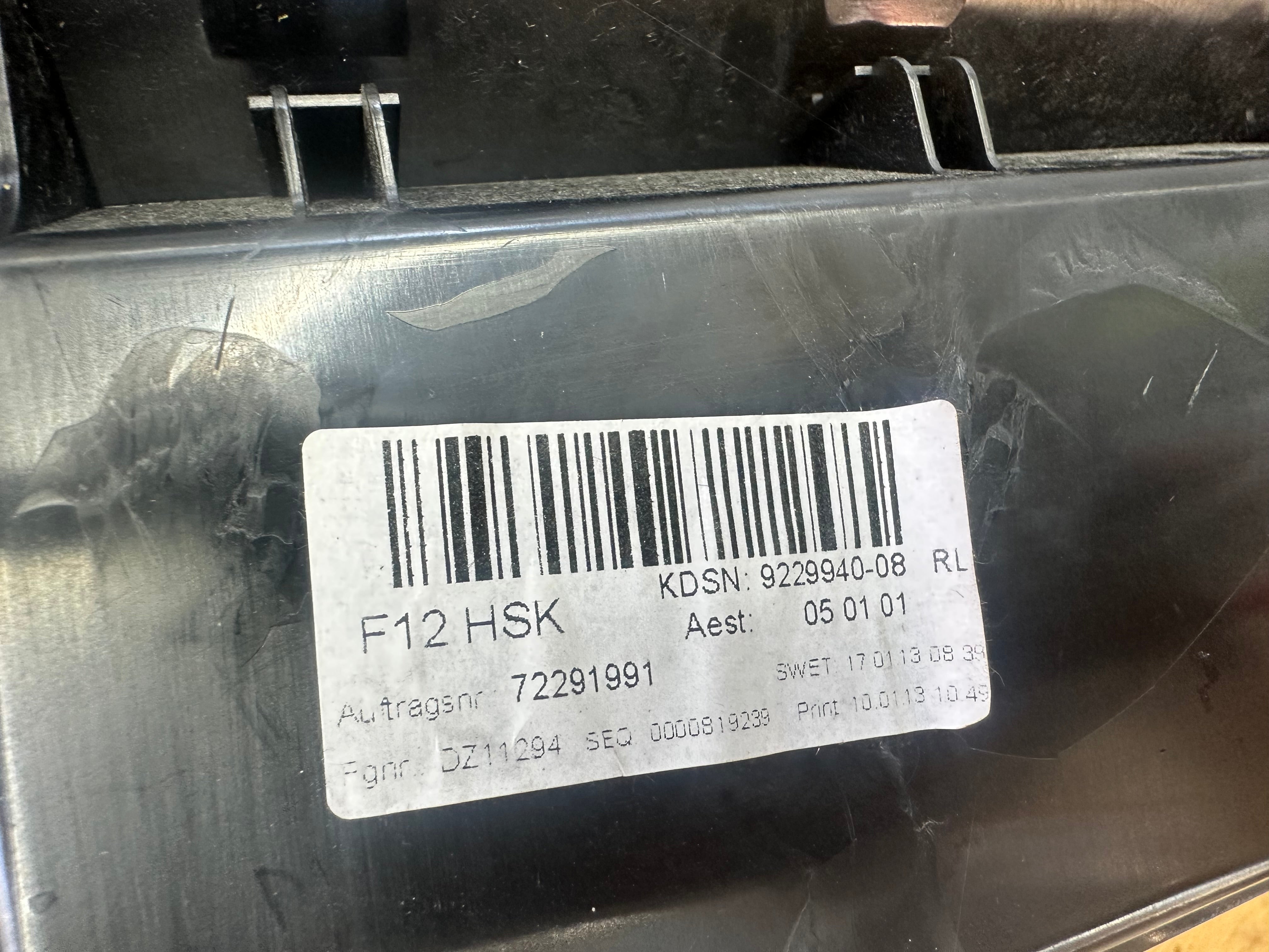 BMW 6 Series F12 M Sport 2012 Complete Glove Box (9229940)