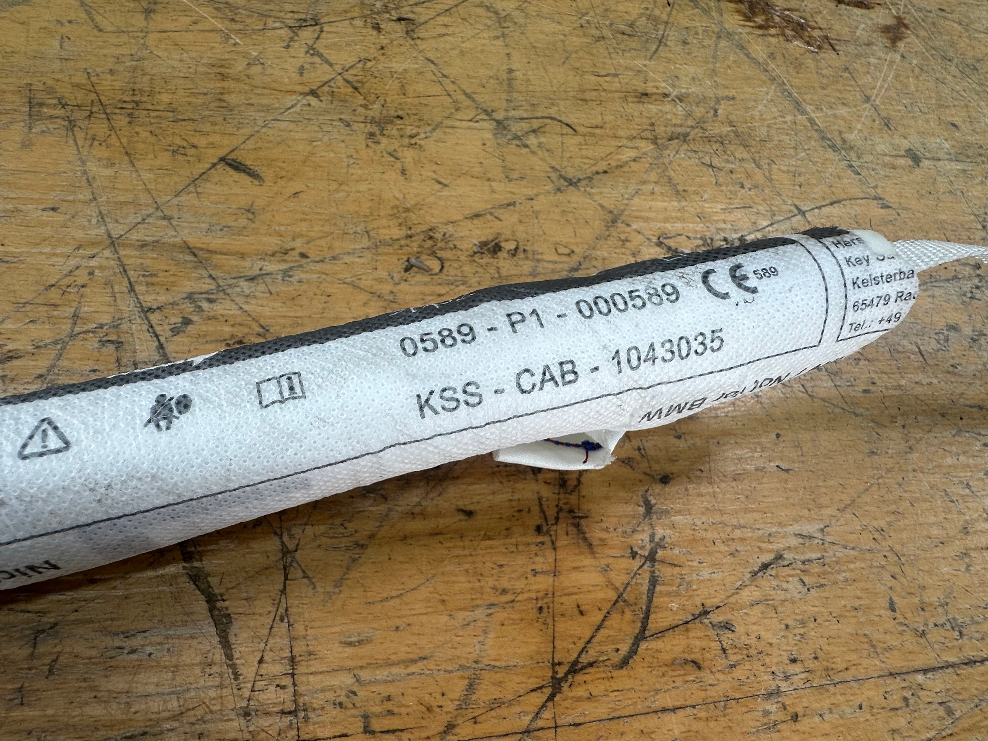 BMW 5 Series Left Roof Curtain Airbag (84737251713) (19B071105436) (0589-P1-000589)