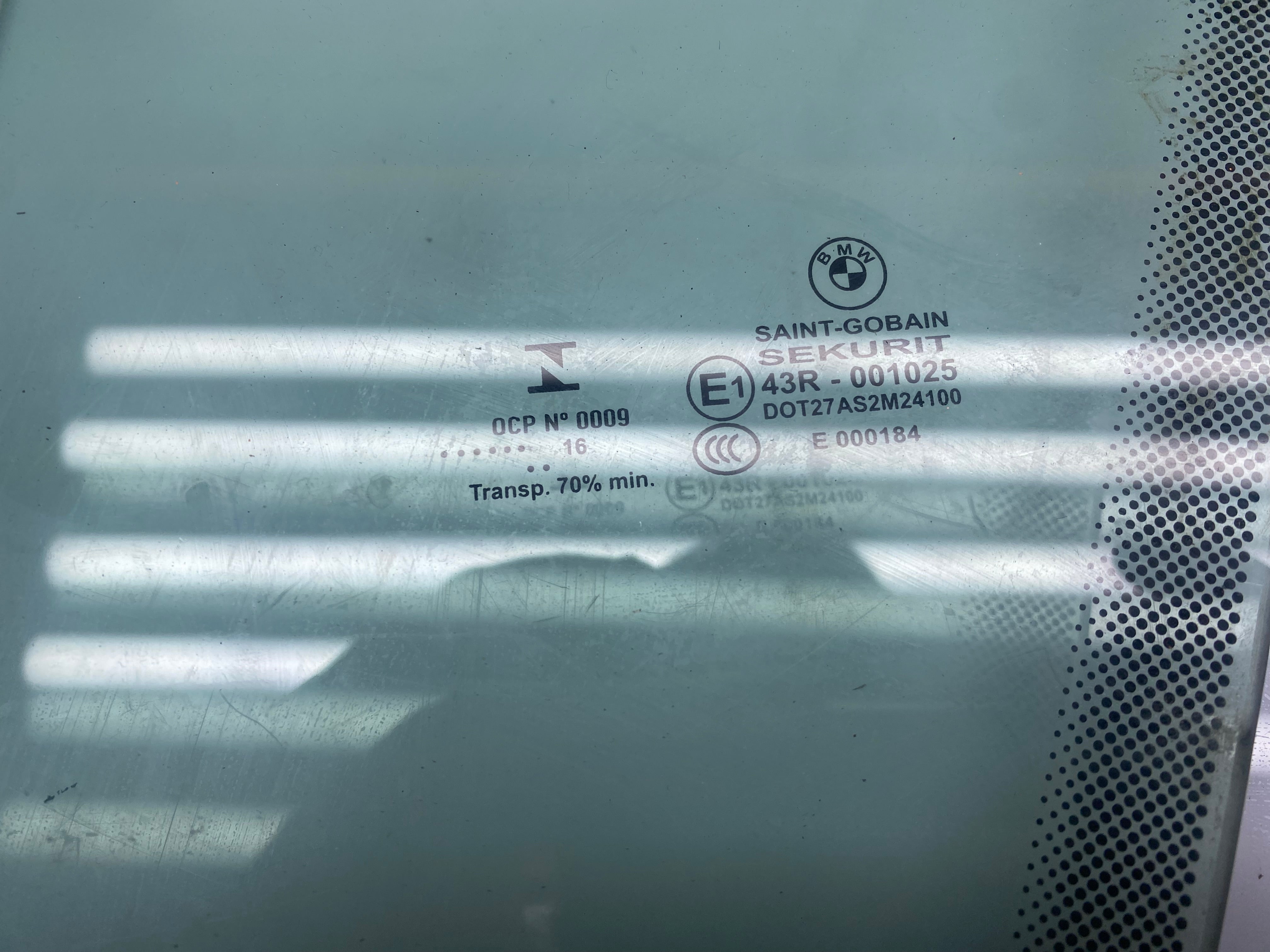 BMW 3 Series F34 Front Driver Side Window Glass 2013–2020
