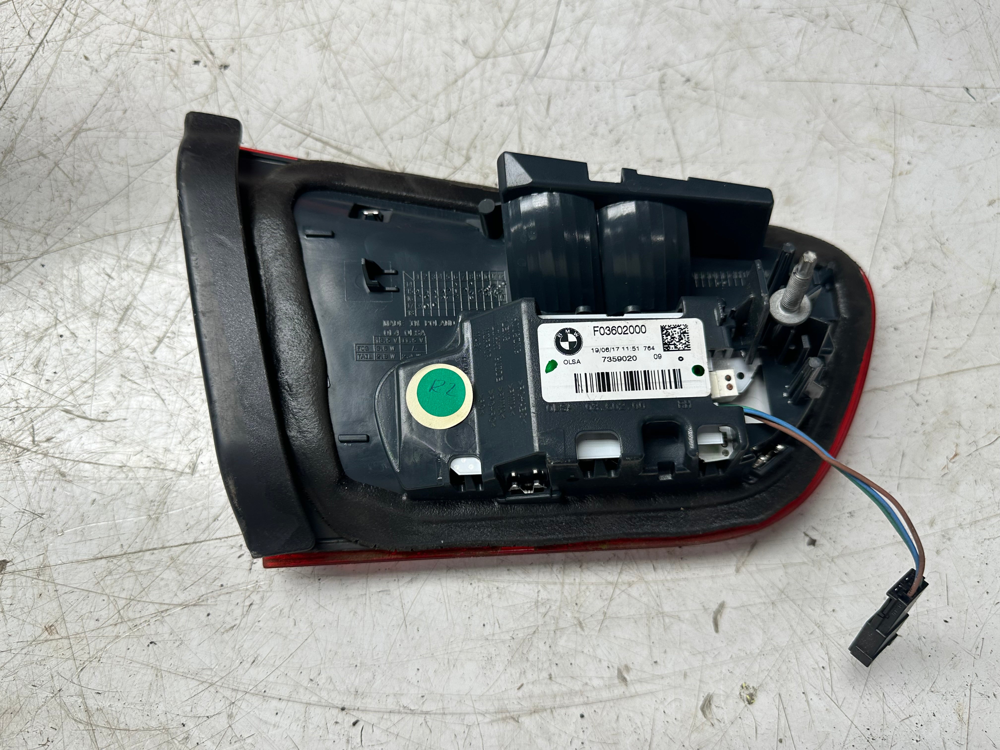 BMW 1 Series F20 / F21 LCI Rear Inner Driver Side Light 7359020-09 2015–2019