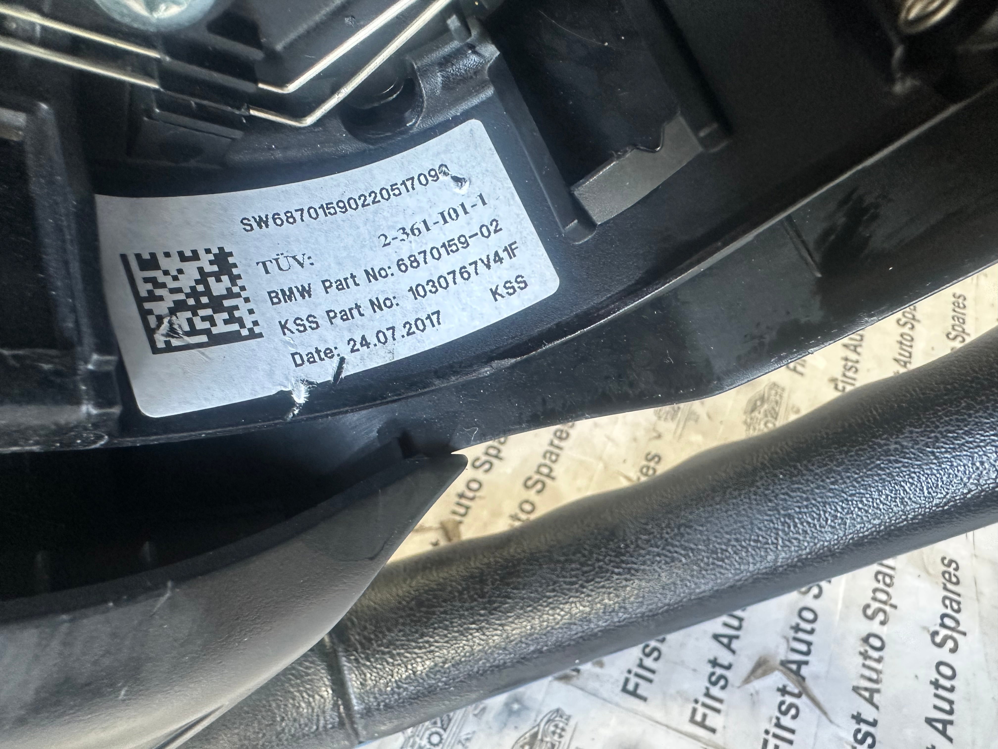 BMW i3 2018 Steering Wheel with Airbag (6870159-02) (DVV5622)