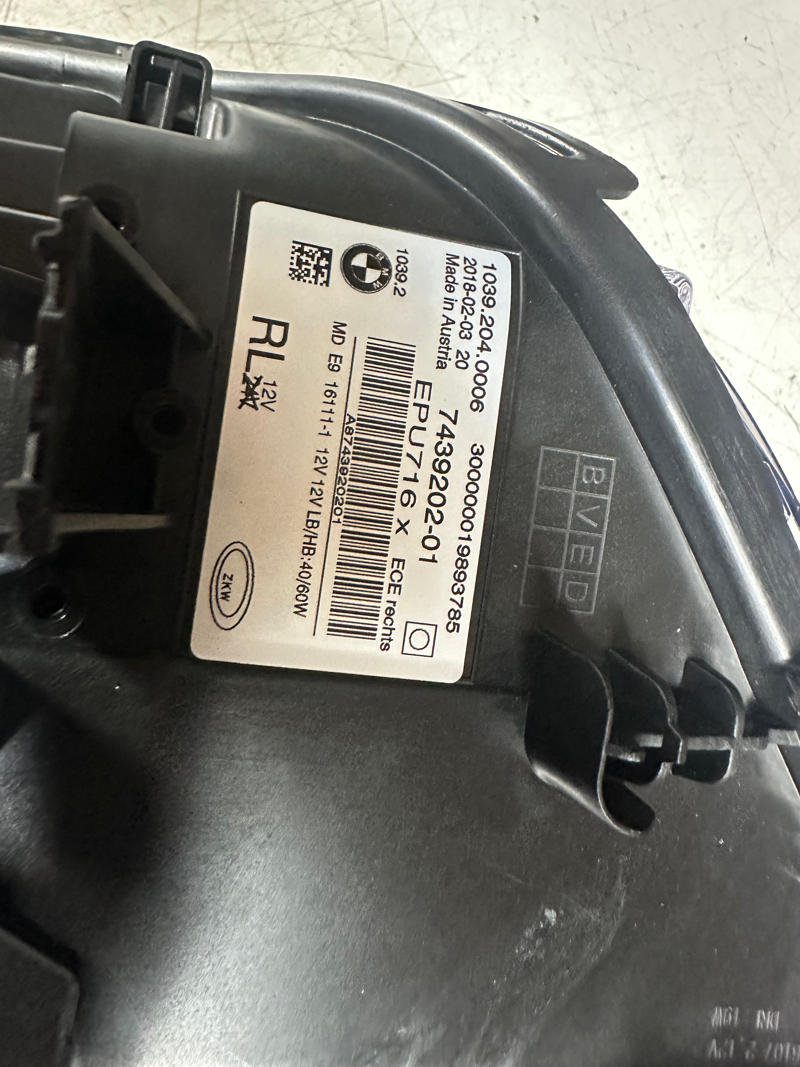 BMW 5 Series G30 G31 Right Driver Side Complete LED Headlight RHD – 2017–2023