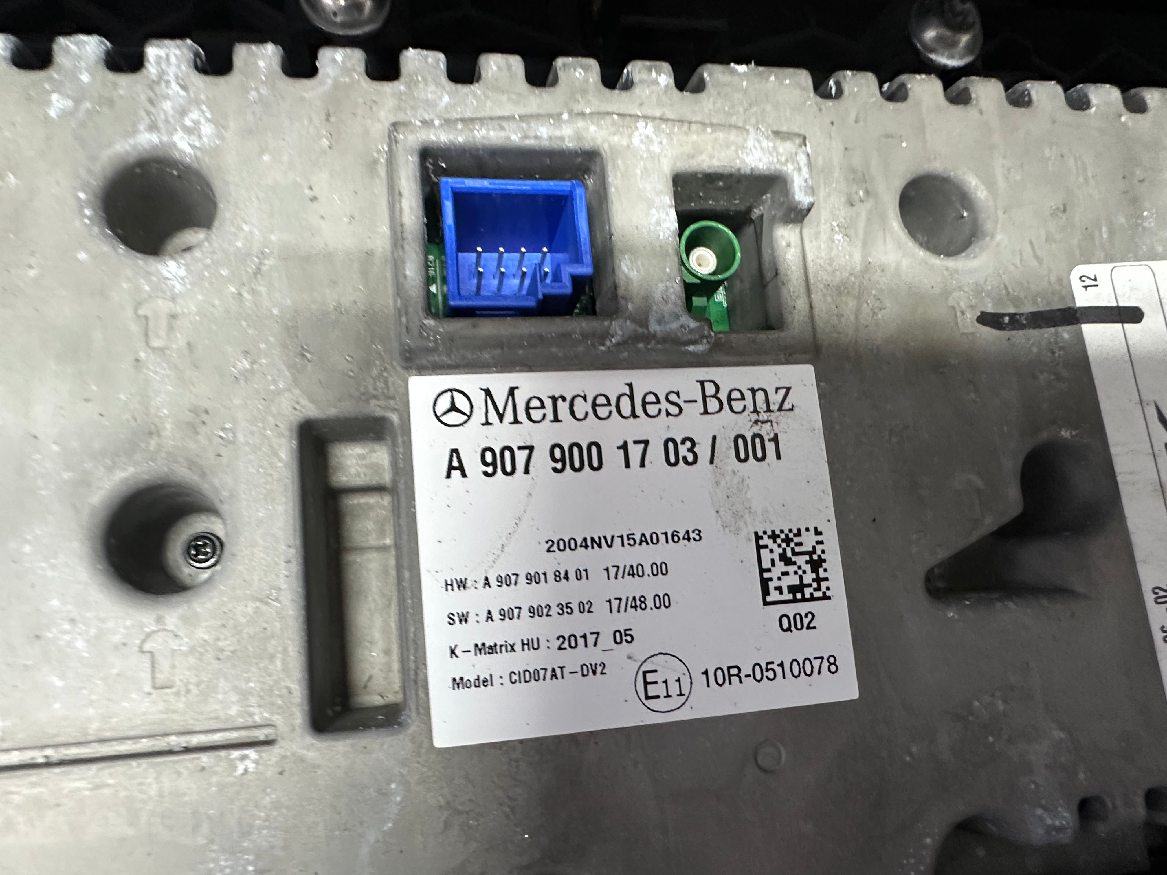 Mercedes Sprinter 907 2018-On Radio Display (A90790017) (A9108209000)