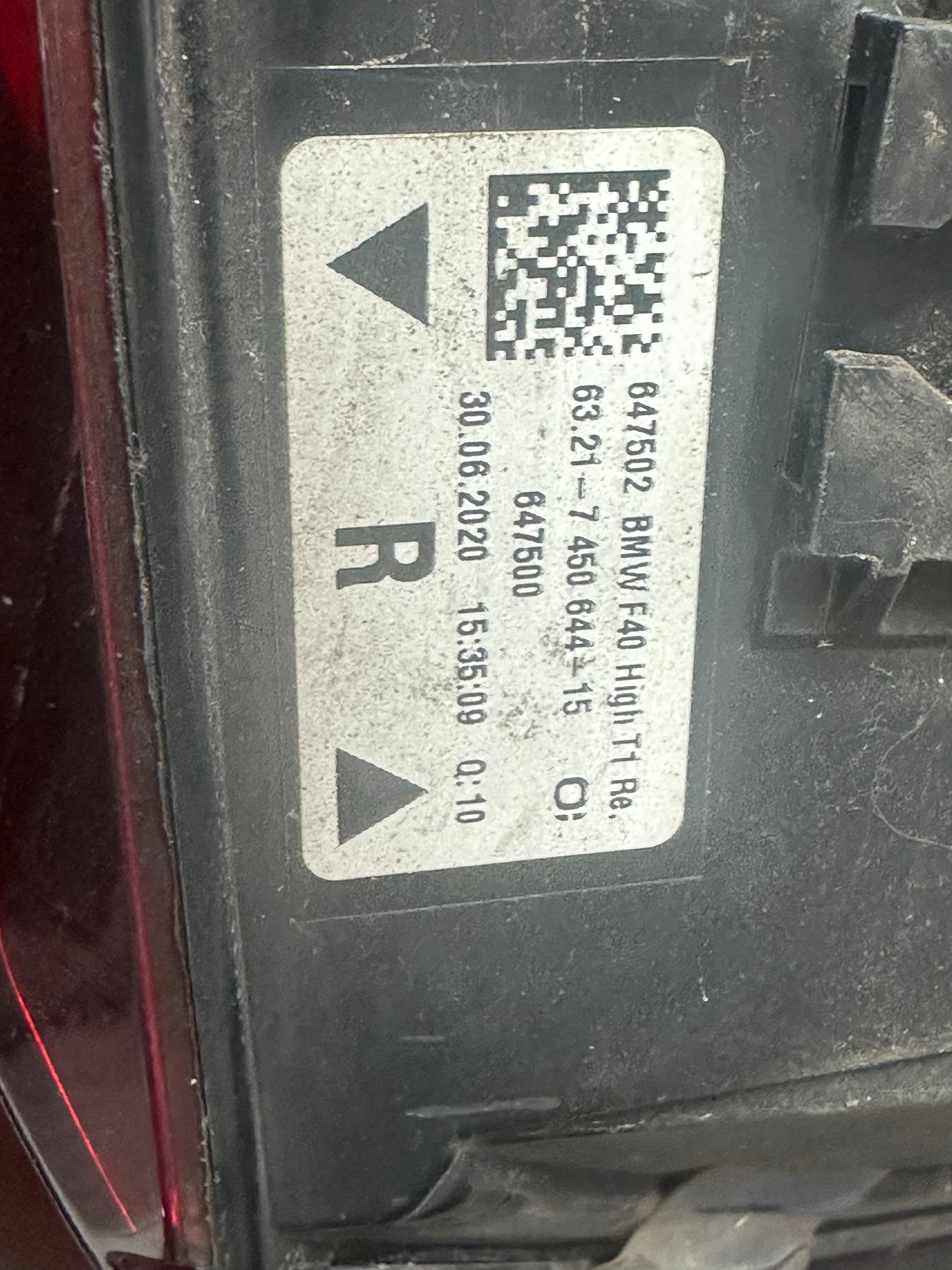 BMW F40 Right Rear Light (2019-2023)