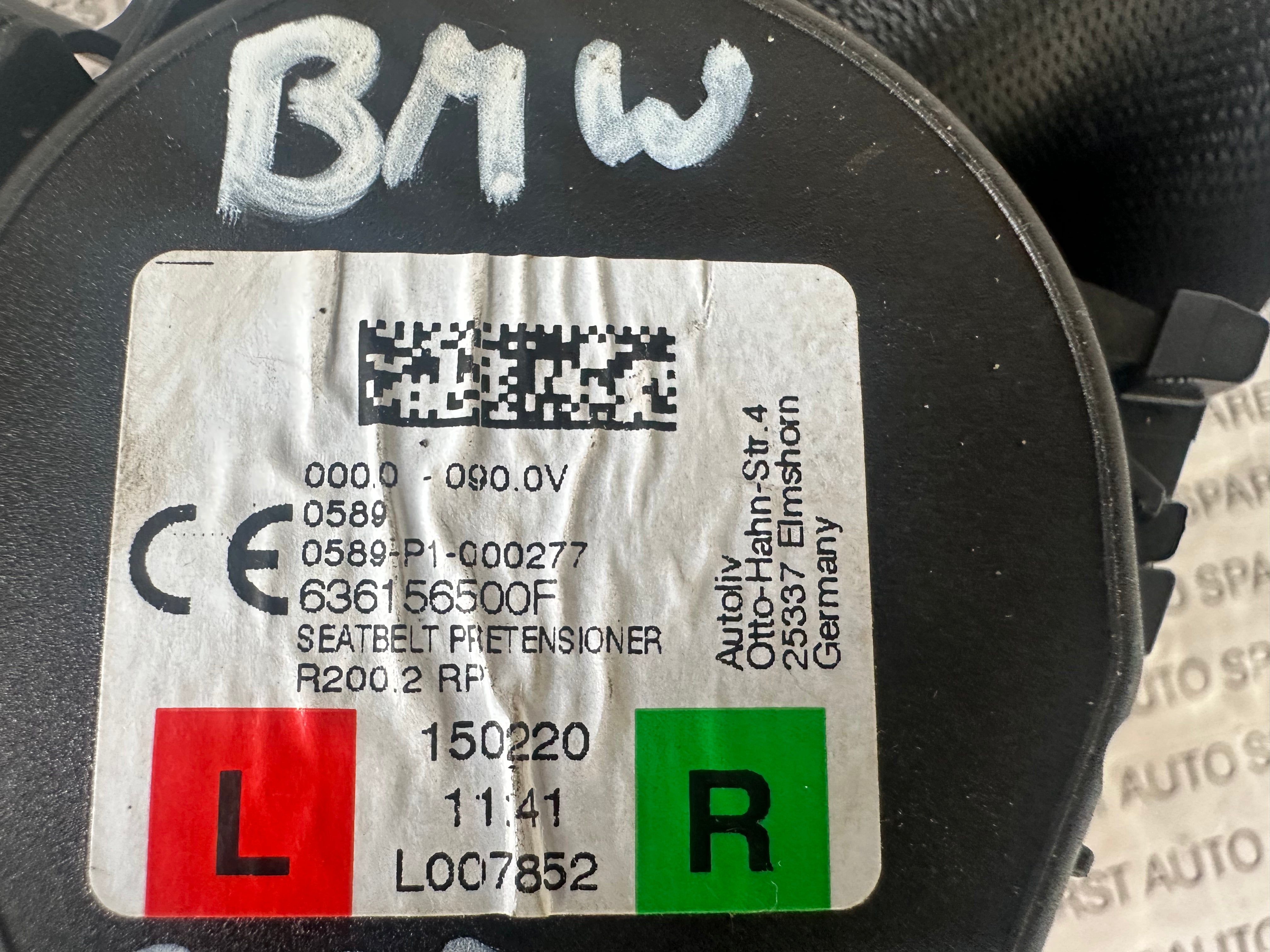 BMW 3 Series G20 Rear Left Seat Belt (636156500F) (0589-P1-000277)