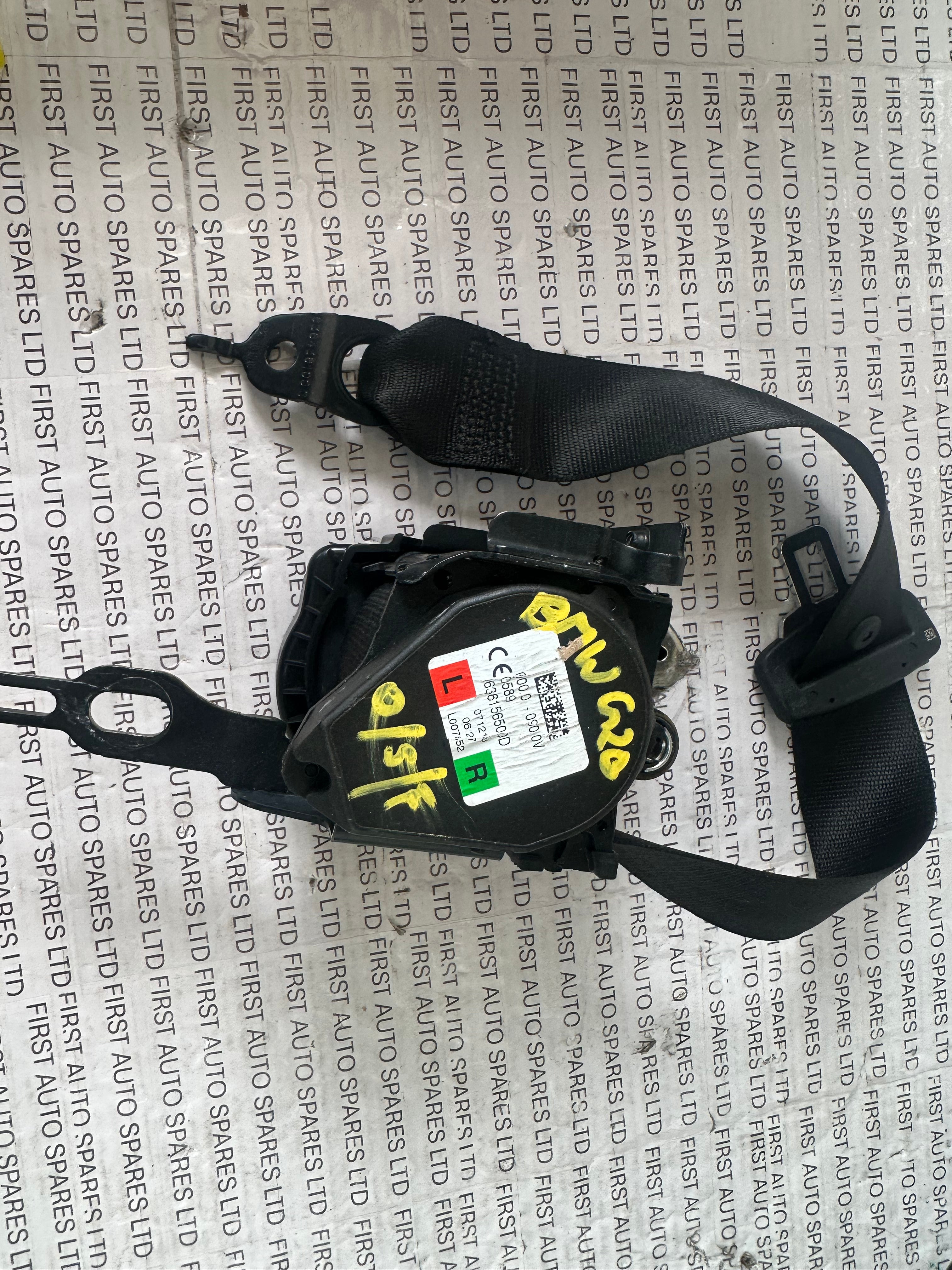 BMW G20 3 Series Front Right Seat Belt