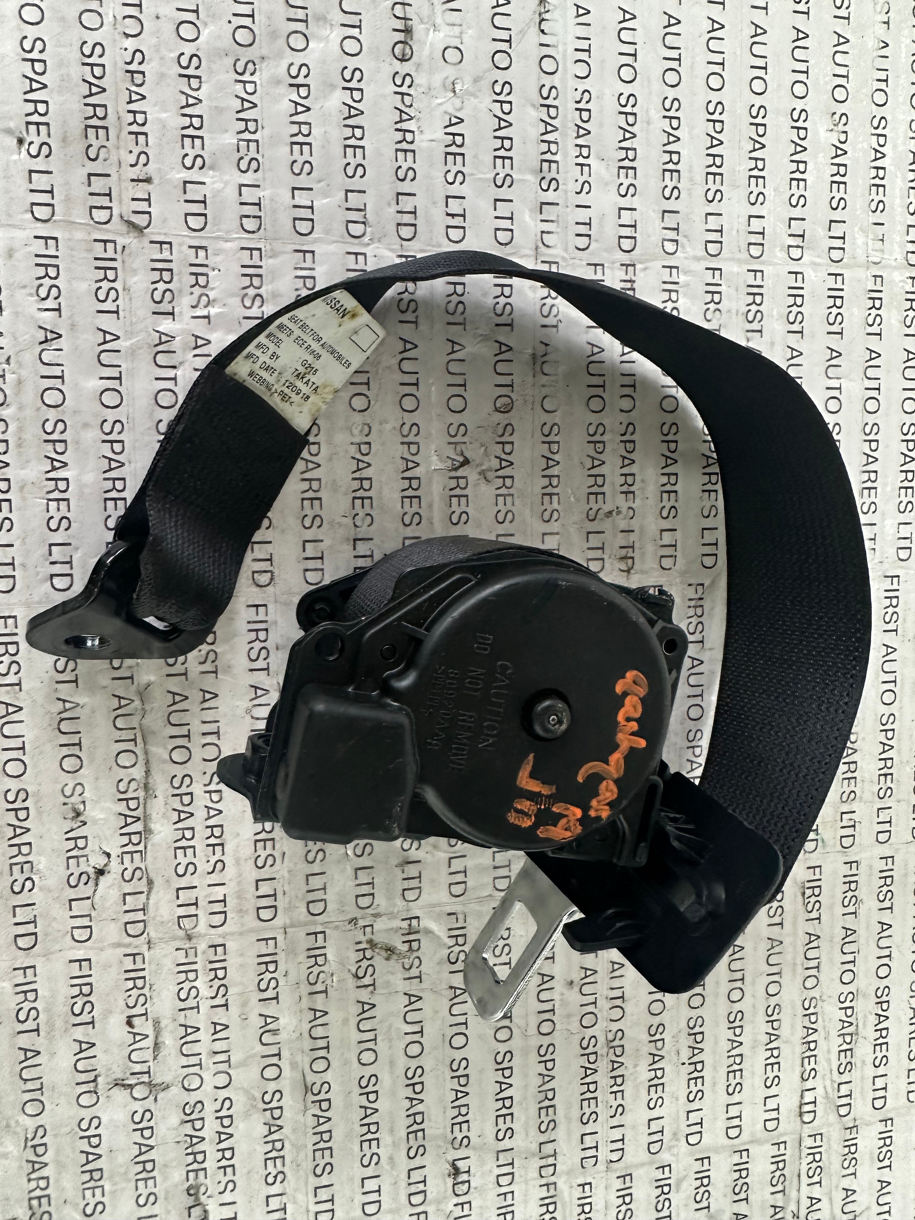 Nissan Qashqai J11 2014 Rear Right Seatbelt (G215 / 80920AA8)