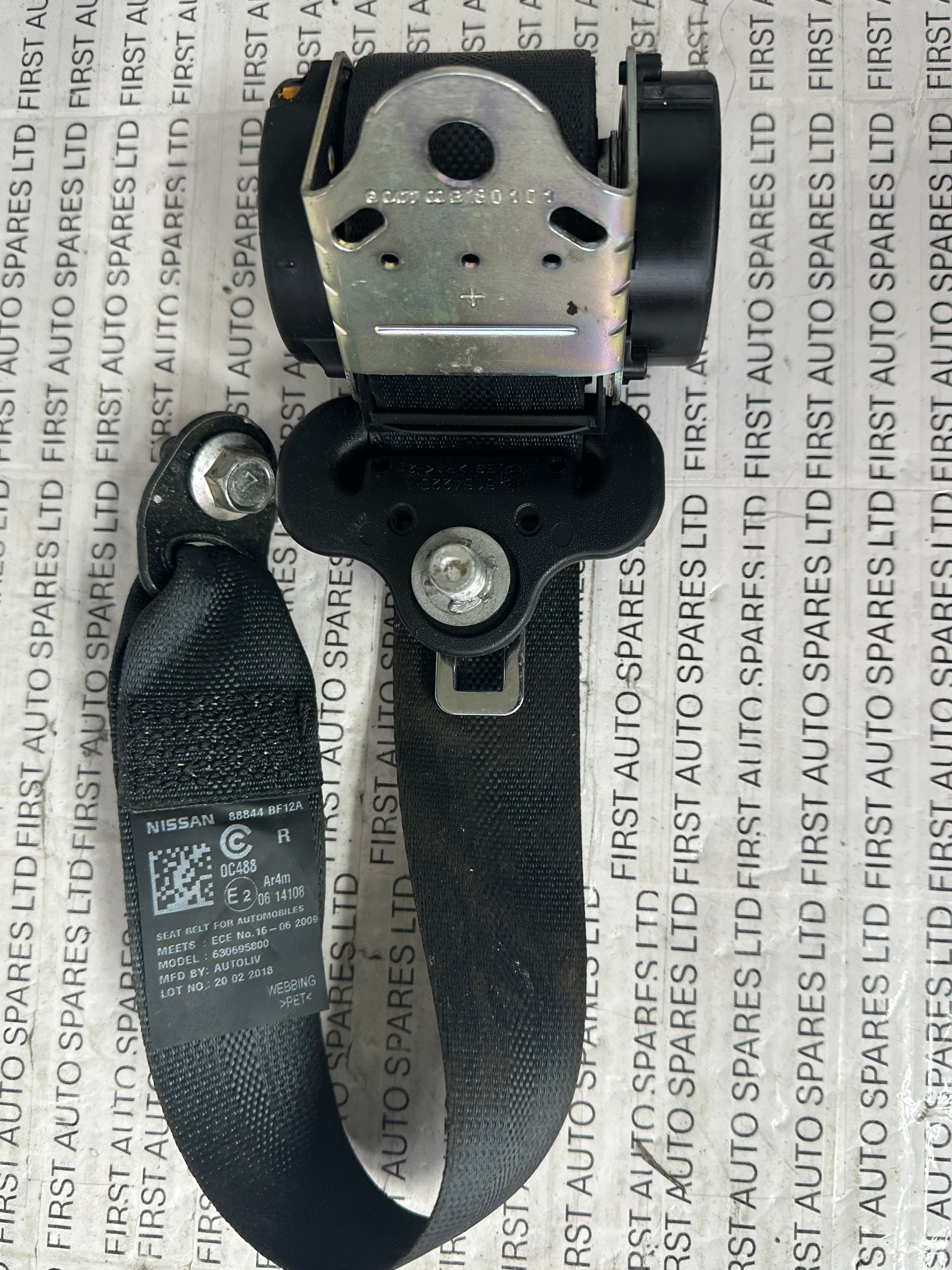 Nissan Juke 2018 Rear Right Seat Belt (88844-BF12A)