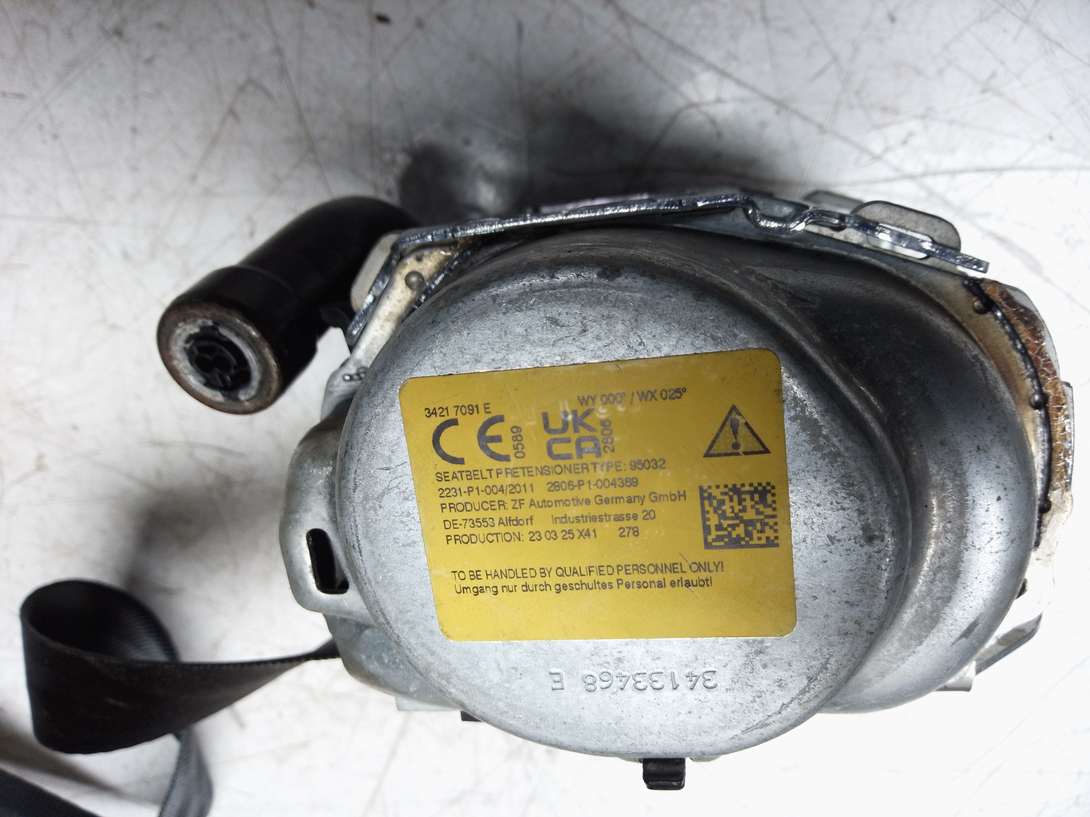 Ford Fiesta 2017–21 Rear Right (OSR) Seat Belt with Pretensioner (H1BB-A611B68-AF)