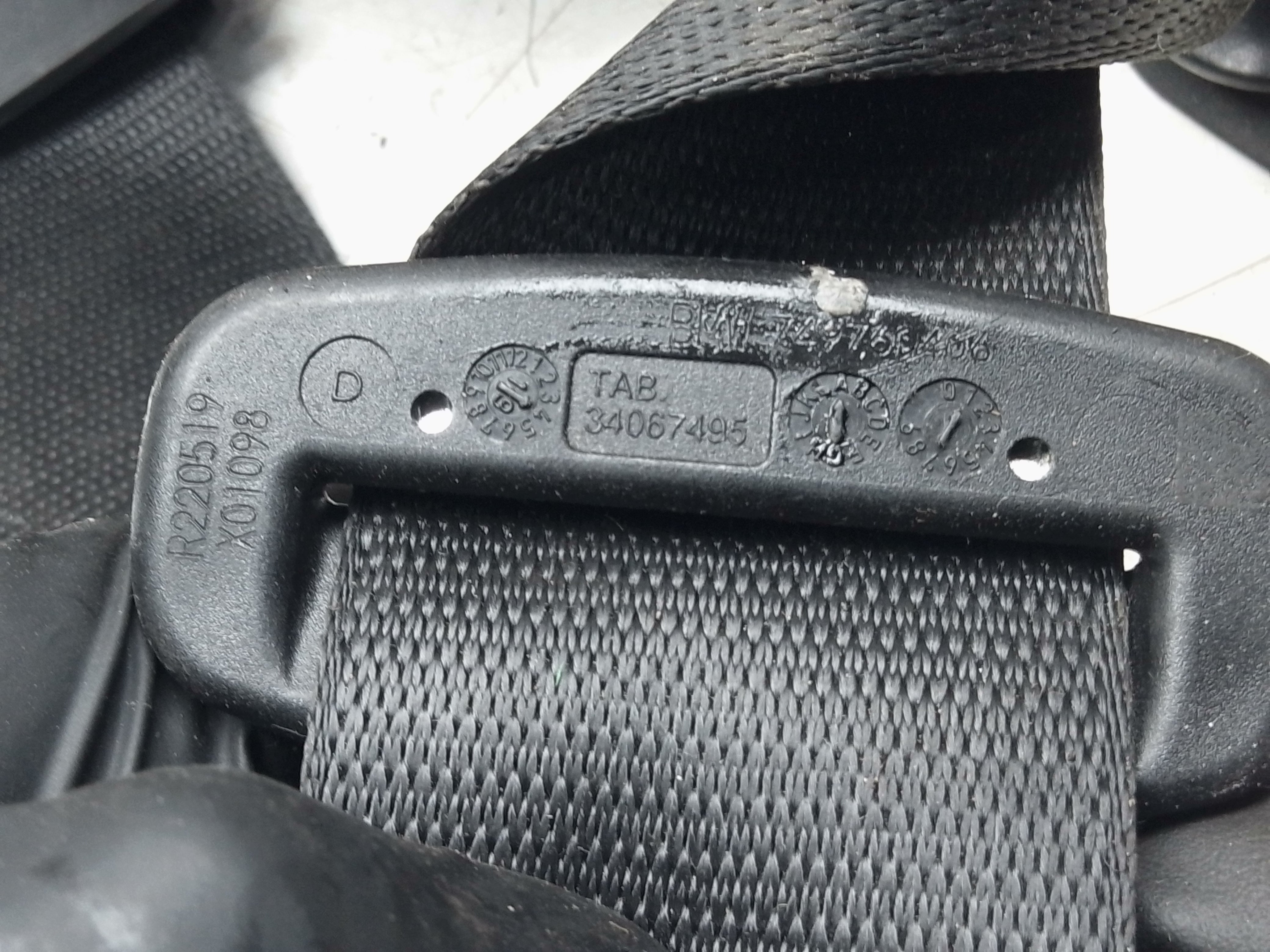 BMW X3 X4 G01 G02 F97 F98 Rear Left Side Upper Seat Belt (34133470)