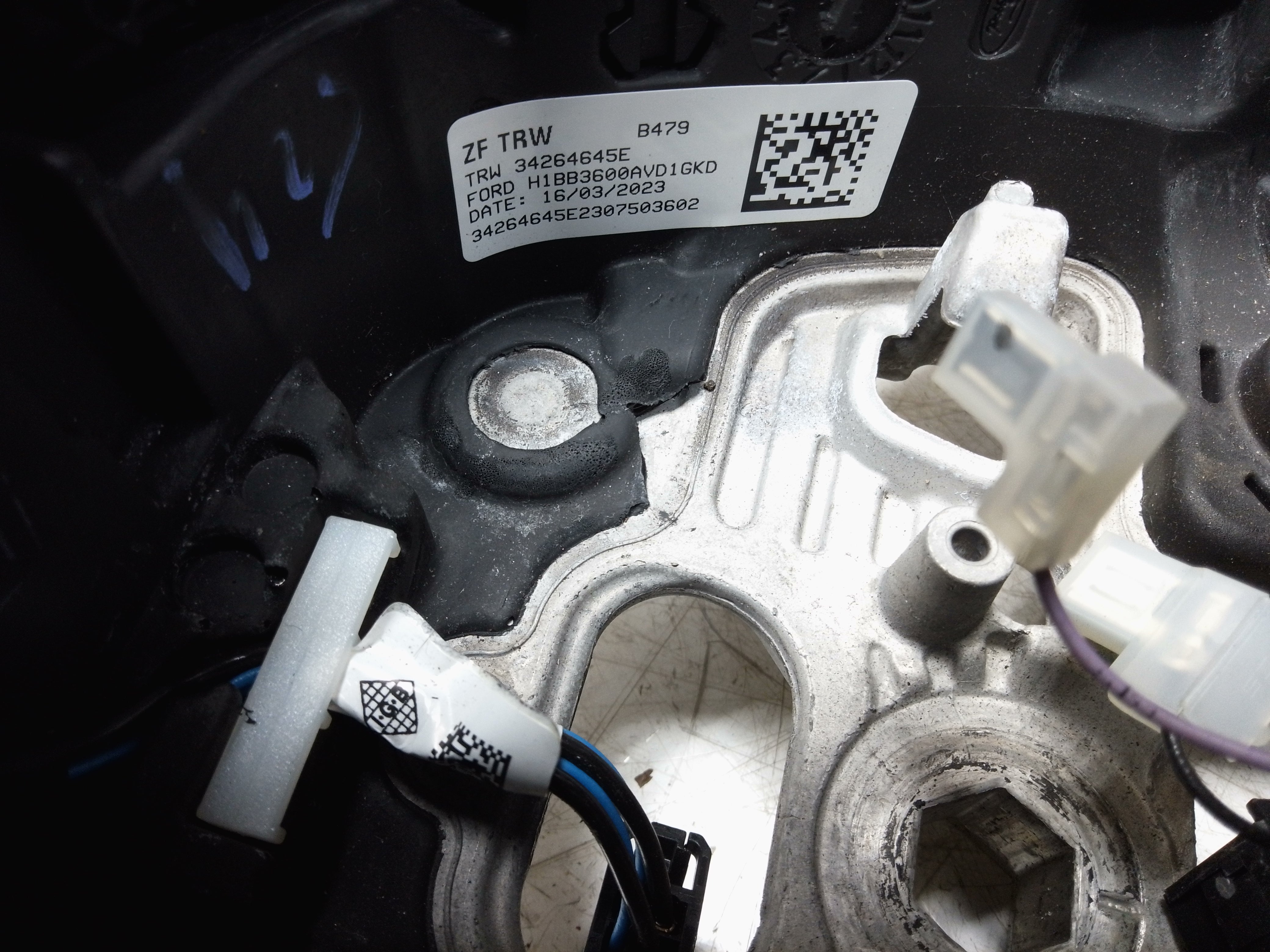 Ford Fiesta 2021–22 Leather Heated Steering Wheel (H1BB3600AVD1GKD)