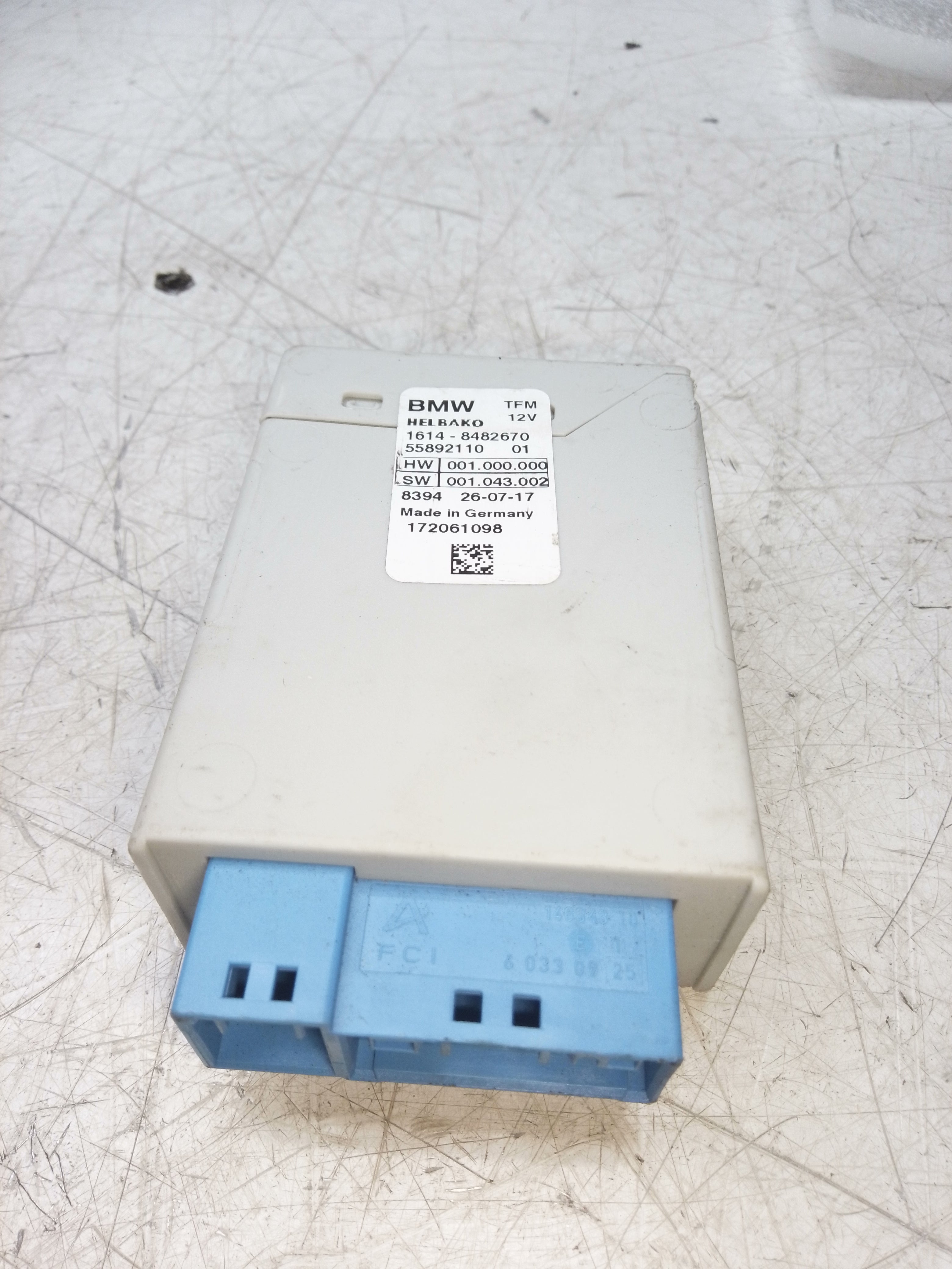 BMW G30/G31/G11/G12/G01/G02 Tank Function Module 55892110-01 – 2016–2024