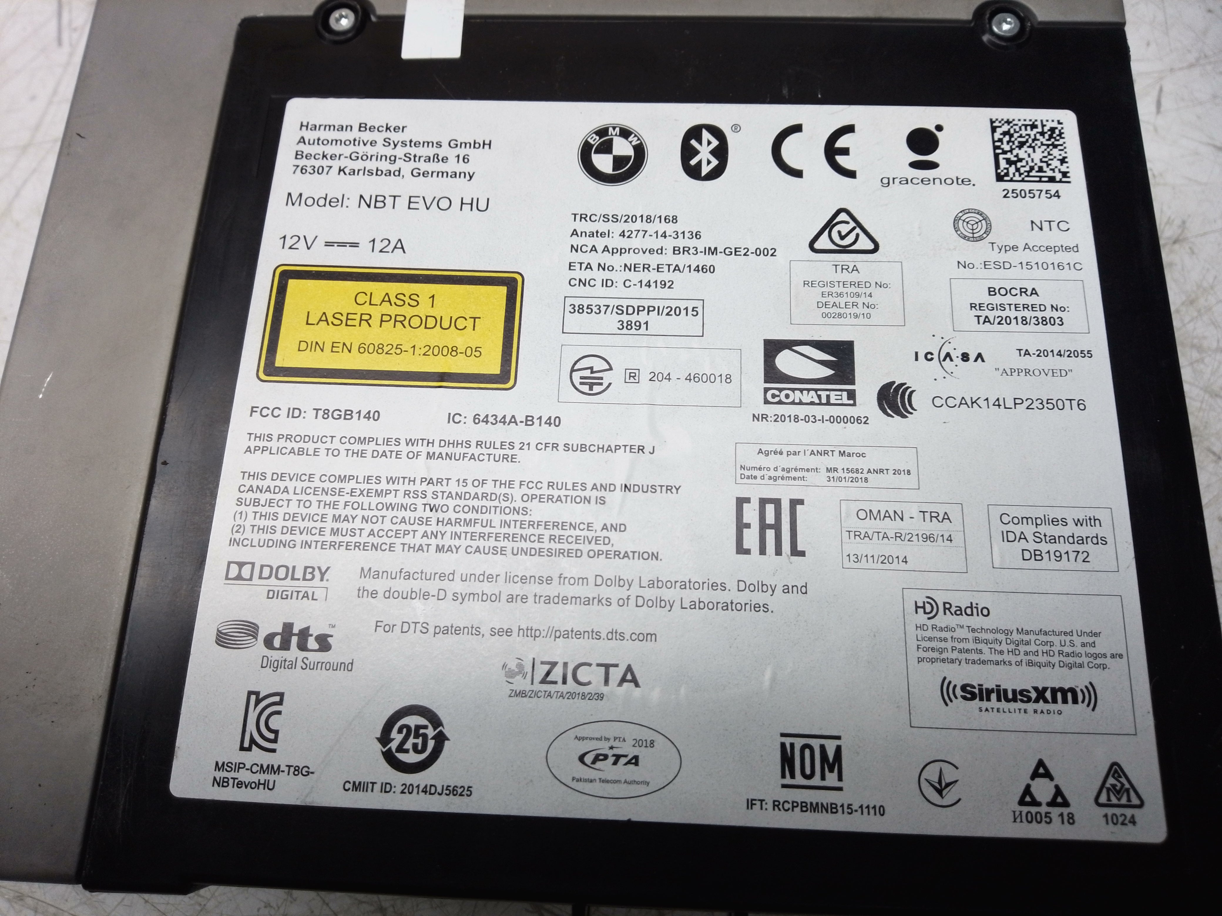 BMW 5 Series G30/G31 2019 NBT EVO Head Unit Set (9877375)