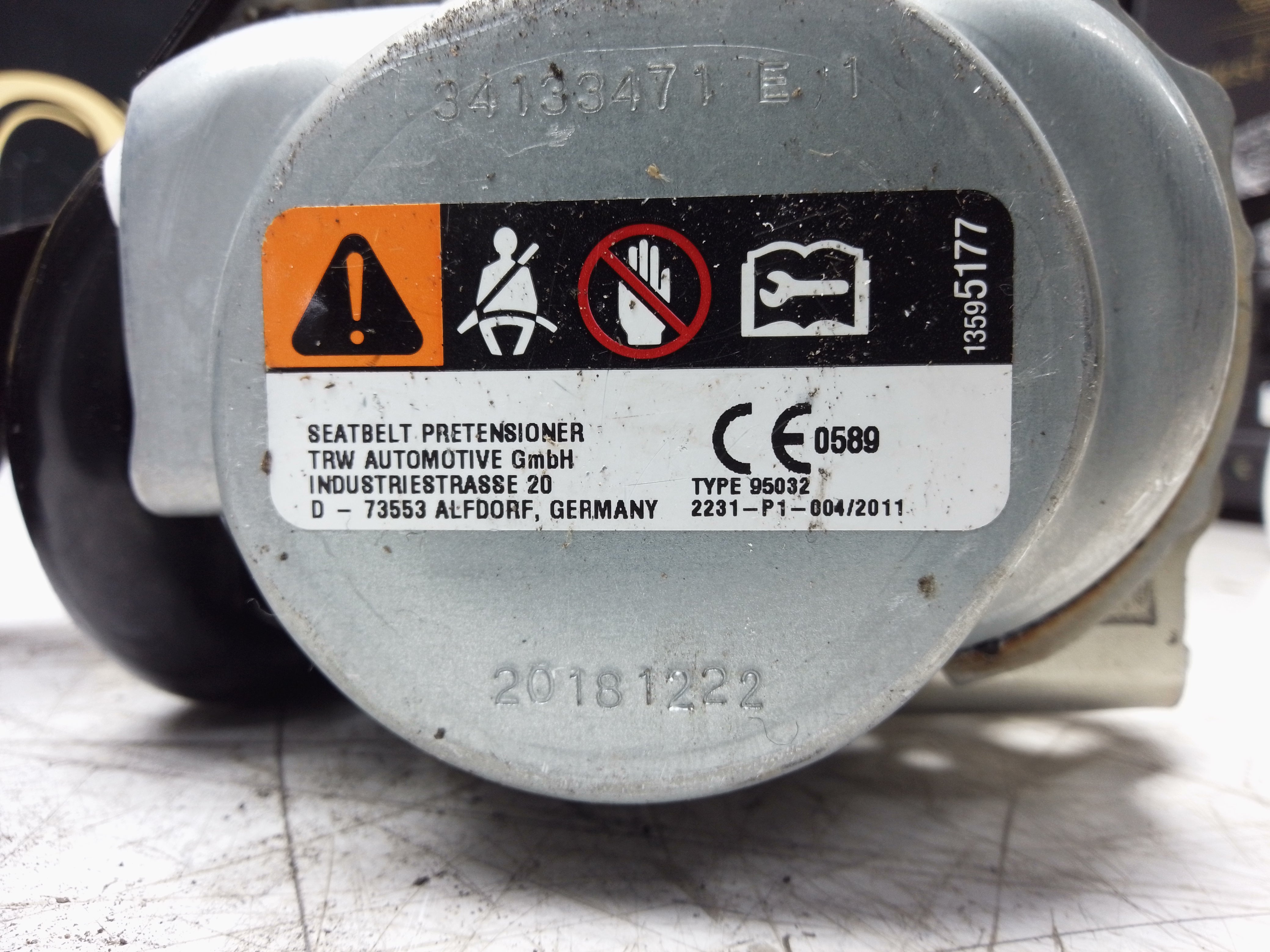 BMW X3 / X4 Rear Right Side Seat Belt (7469998)