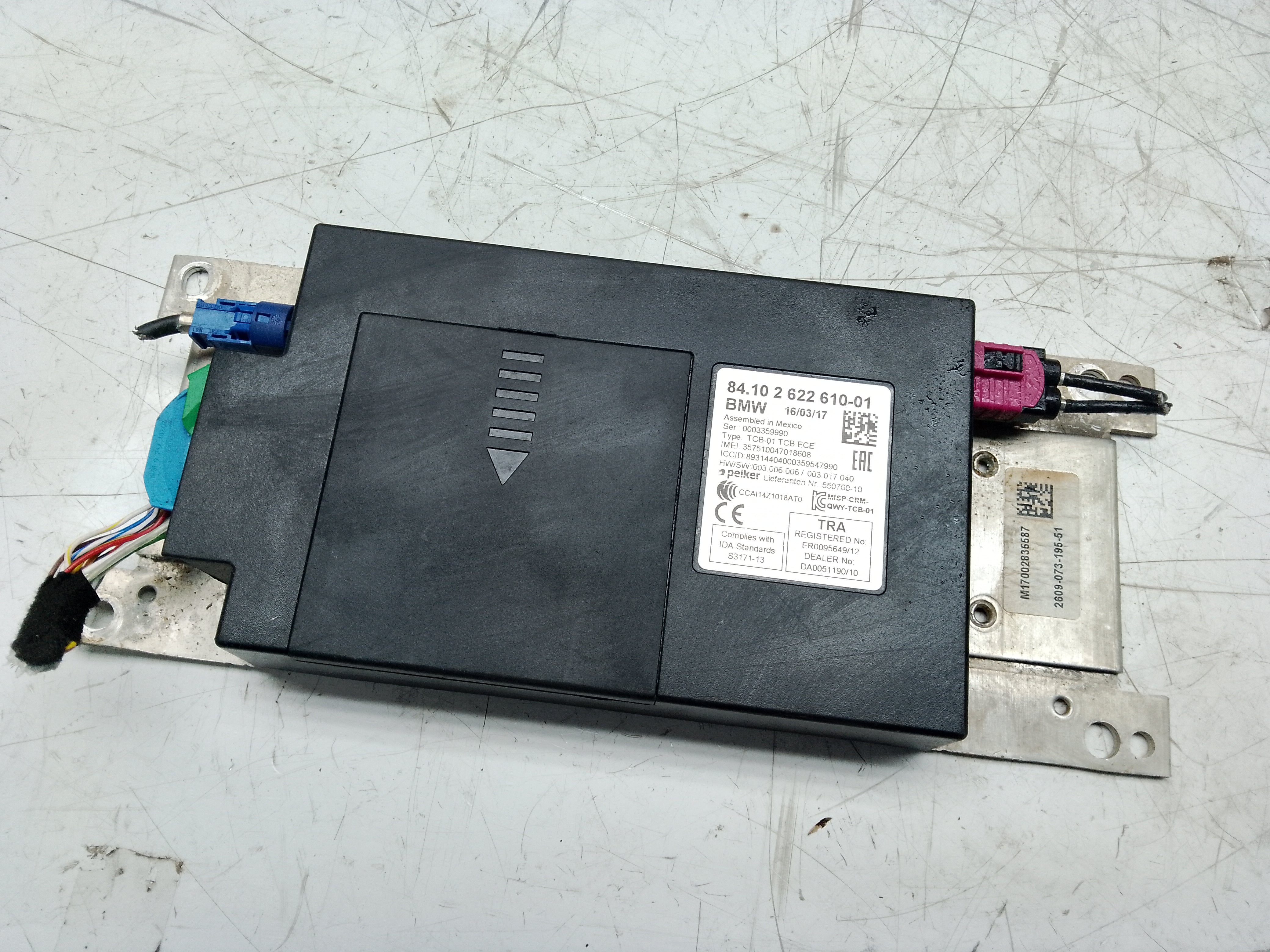 BMW X1 F48 2017 Bluetooth Telematic Control Module ECU (2622610)