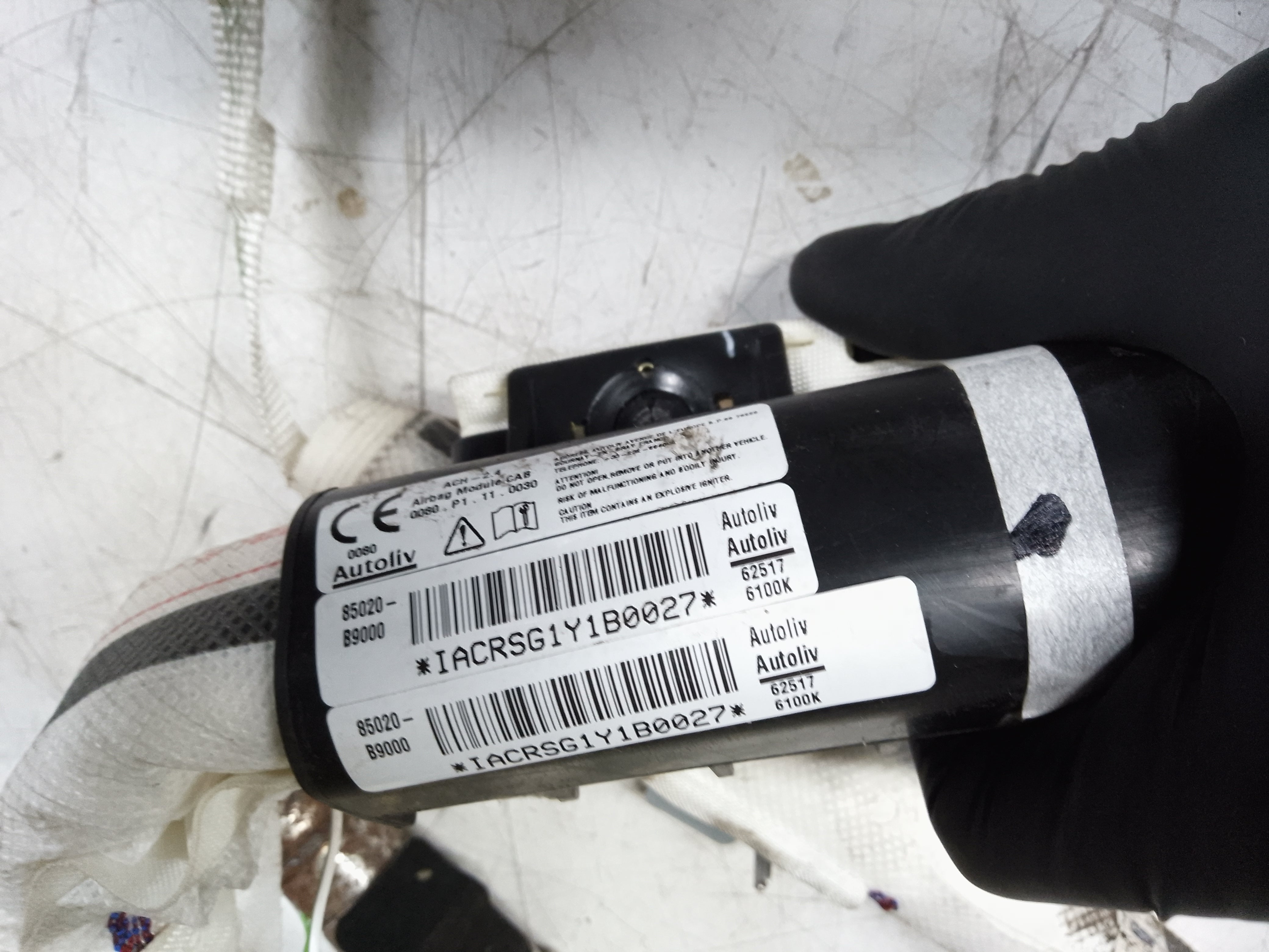 Hyundai i10 2014–2016 Right Side Roof Curtain Airbag (85020-B9000)