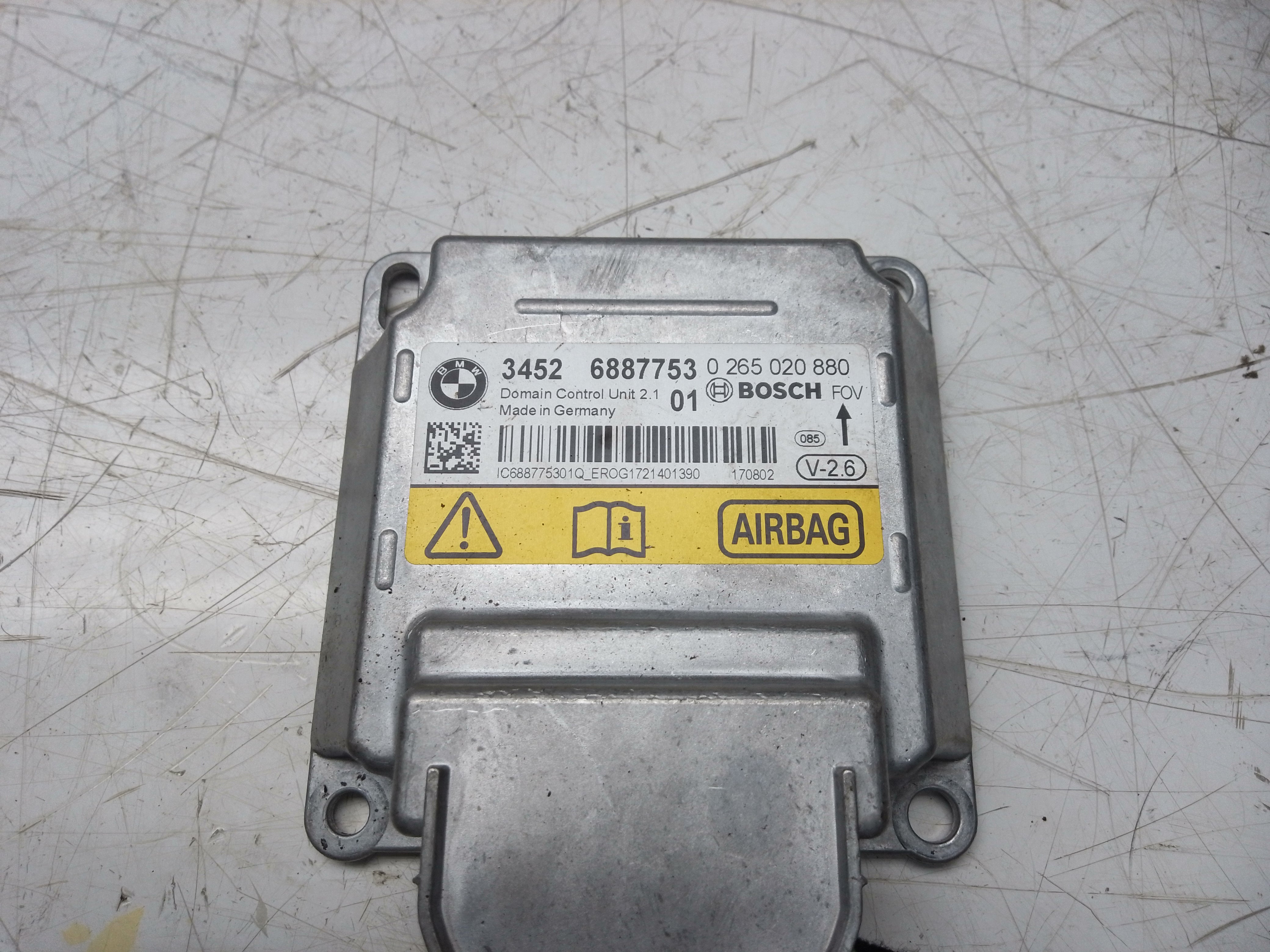 BMW 1 2 3 4 Series ICM Air Bag ECU Control Unit (6887753)