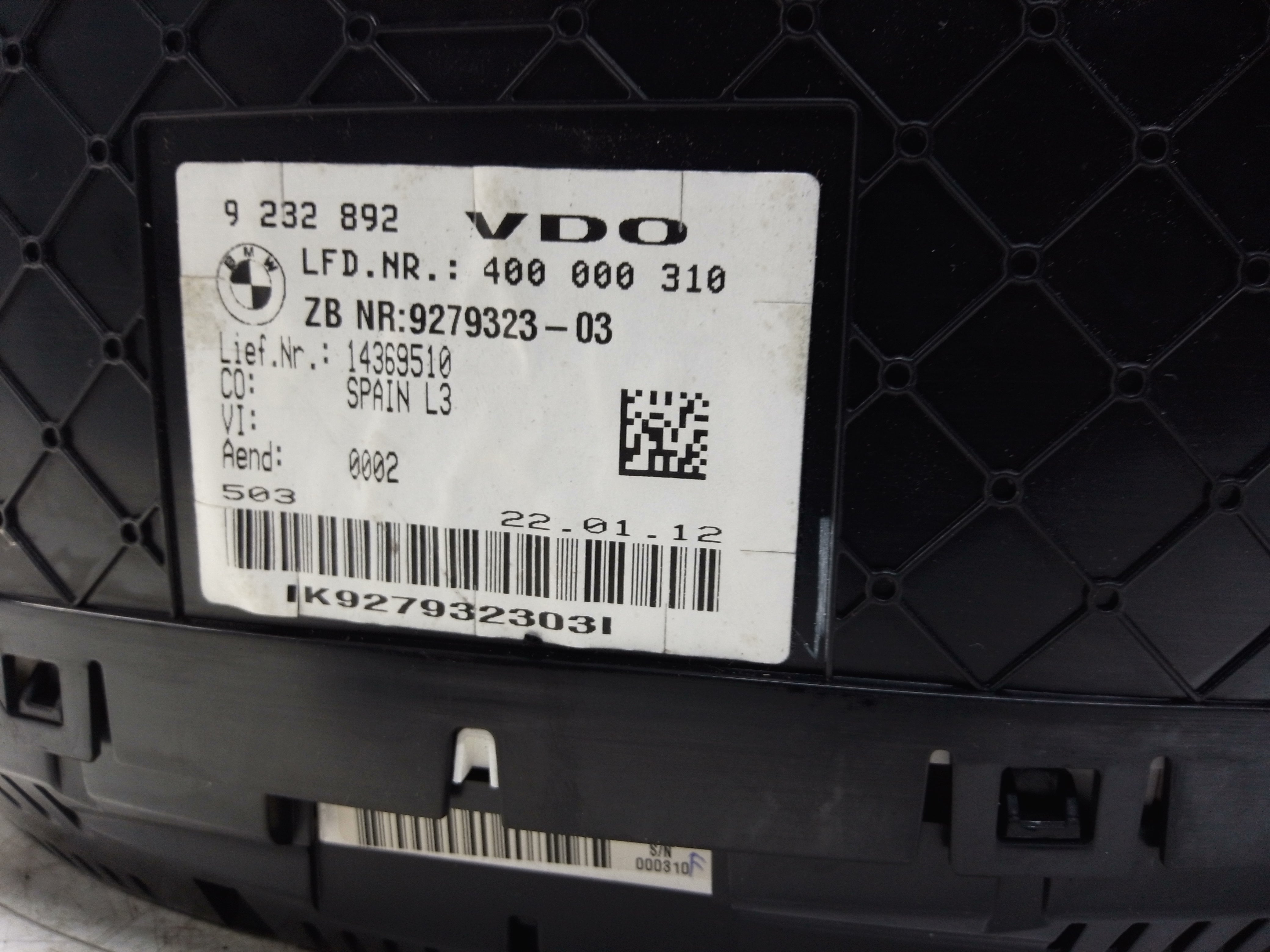 BMW 3 Series F30 F31 2012-2018 Speedo Instrument Cluster (9279323)