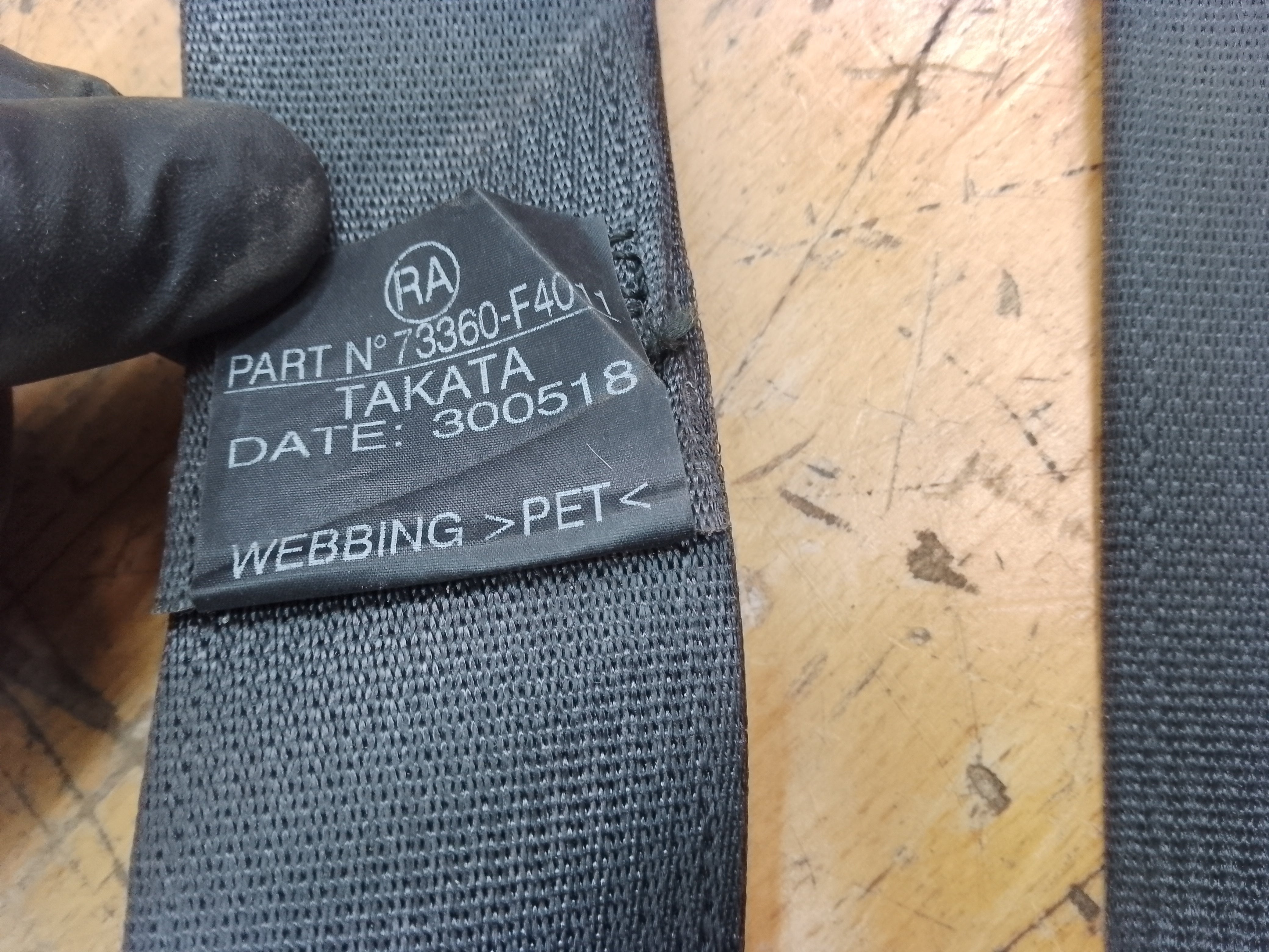 Toyota C-HR 2017-2023 Rear Right Seat Belt (73360-F4011) (73360F4011)