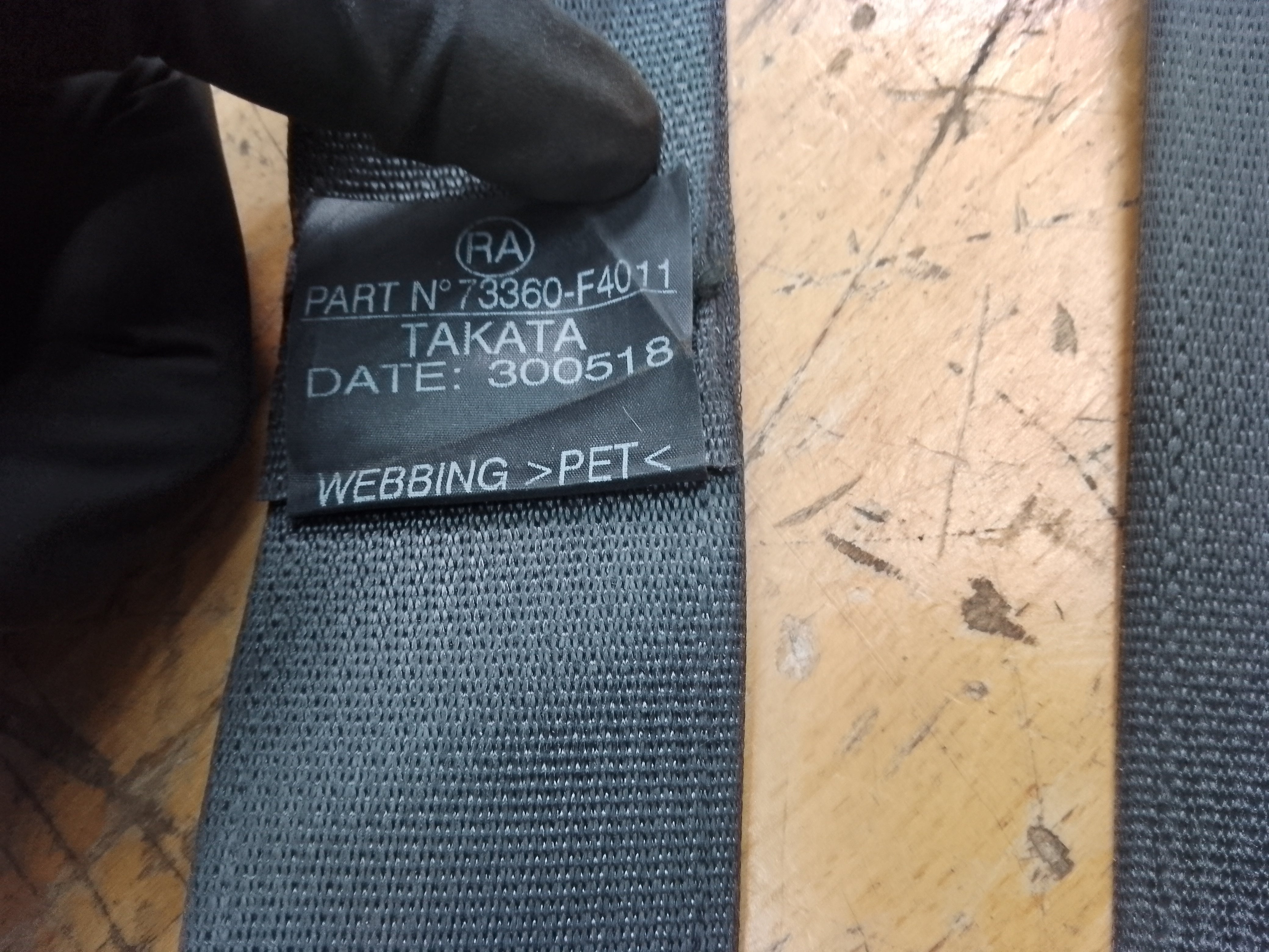 Toyota C-HR 2017-2023 Rear Right Seat Belt (73360-F4011) (73360F4011)