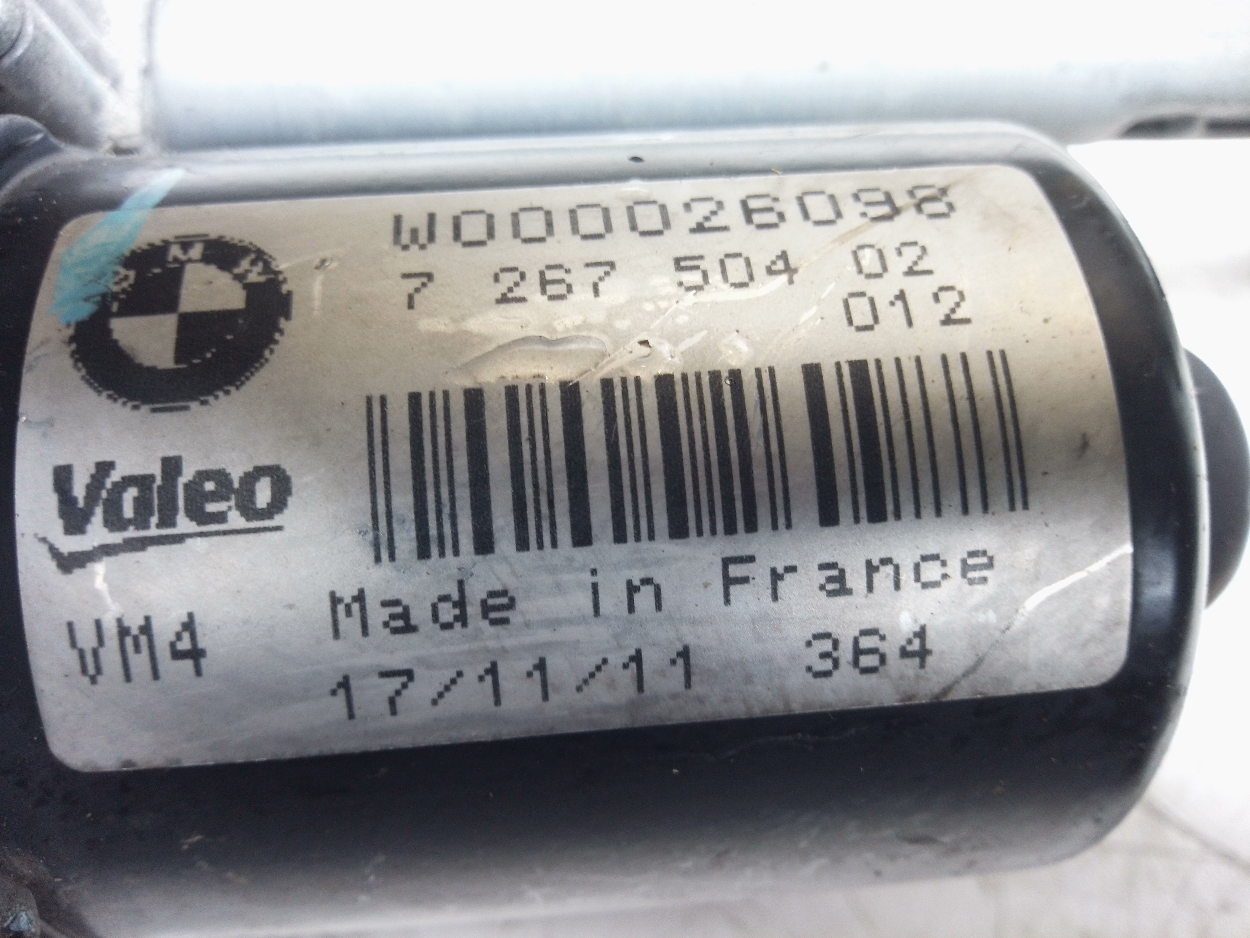 BMW 1 Series F20 Urban 2011 Front Wiper Motor & Linkage (7267504-02)