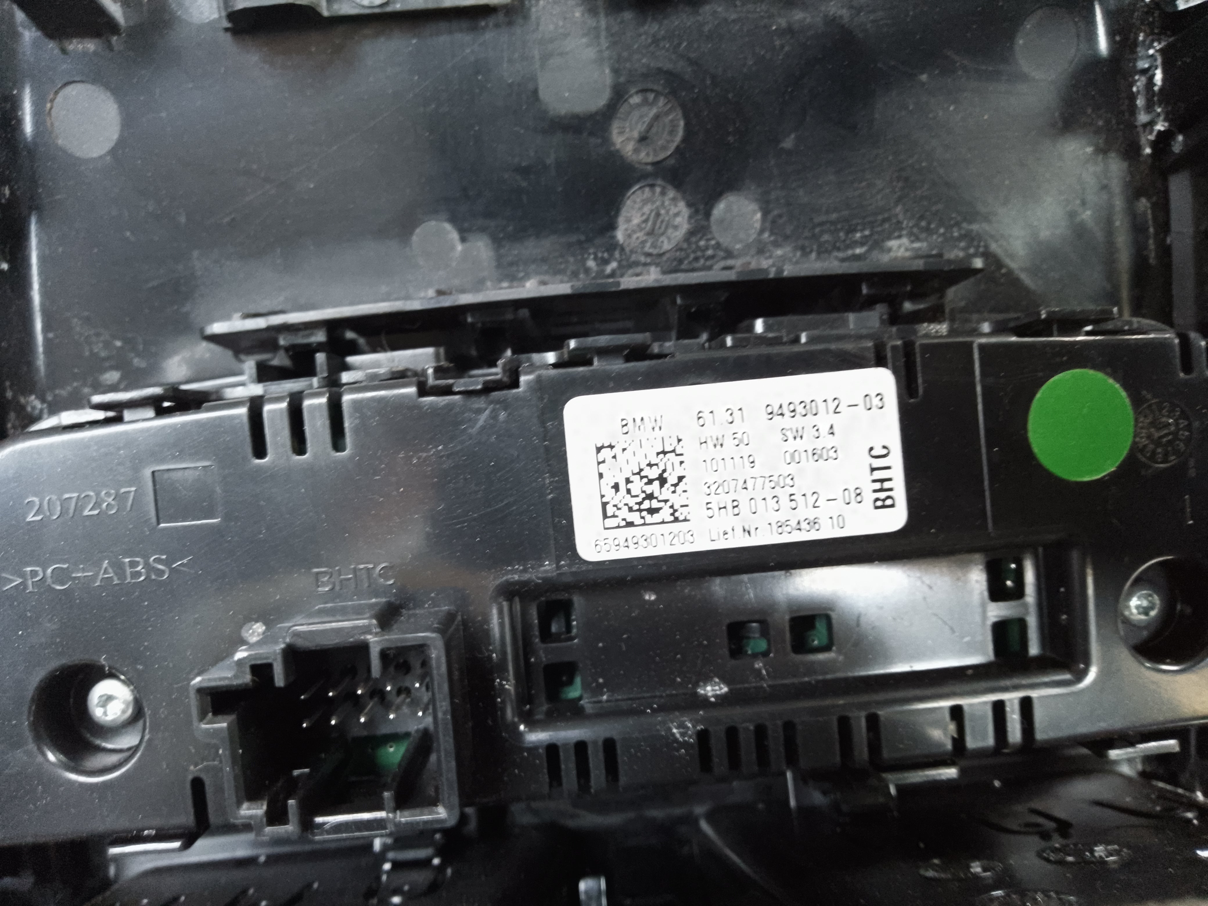 BMW 3 Series Rear Air Vents AC Heater Climate Control Panel (9493012-03) (6806816)