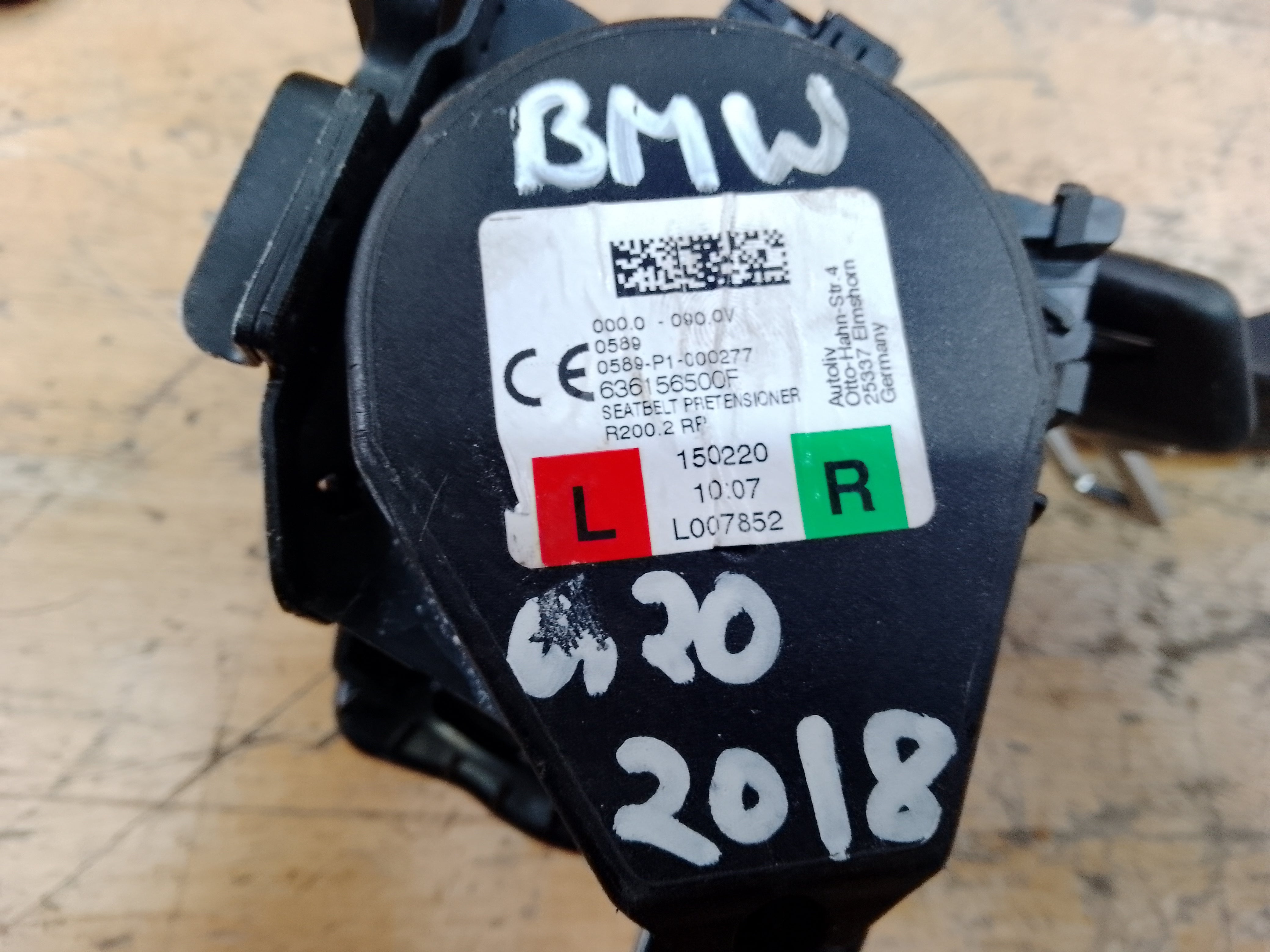 BMW 3 Series G20/G21/G28 2018–2024 Seat Belt – Left or Right (S3749626307)