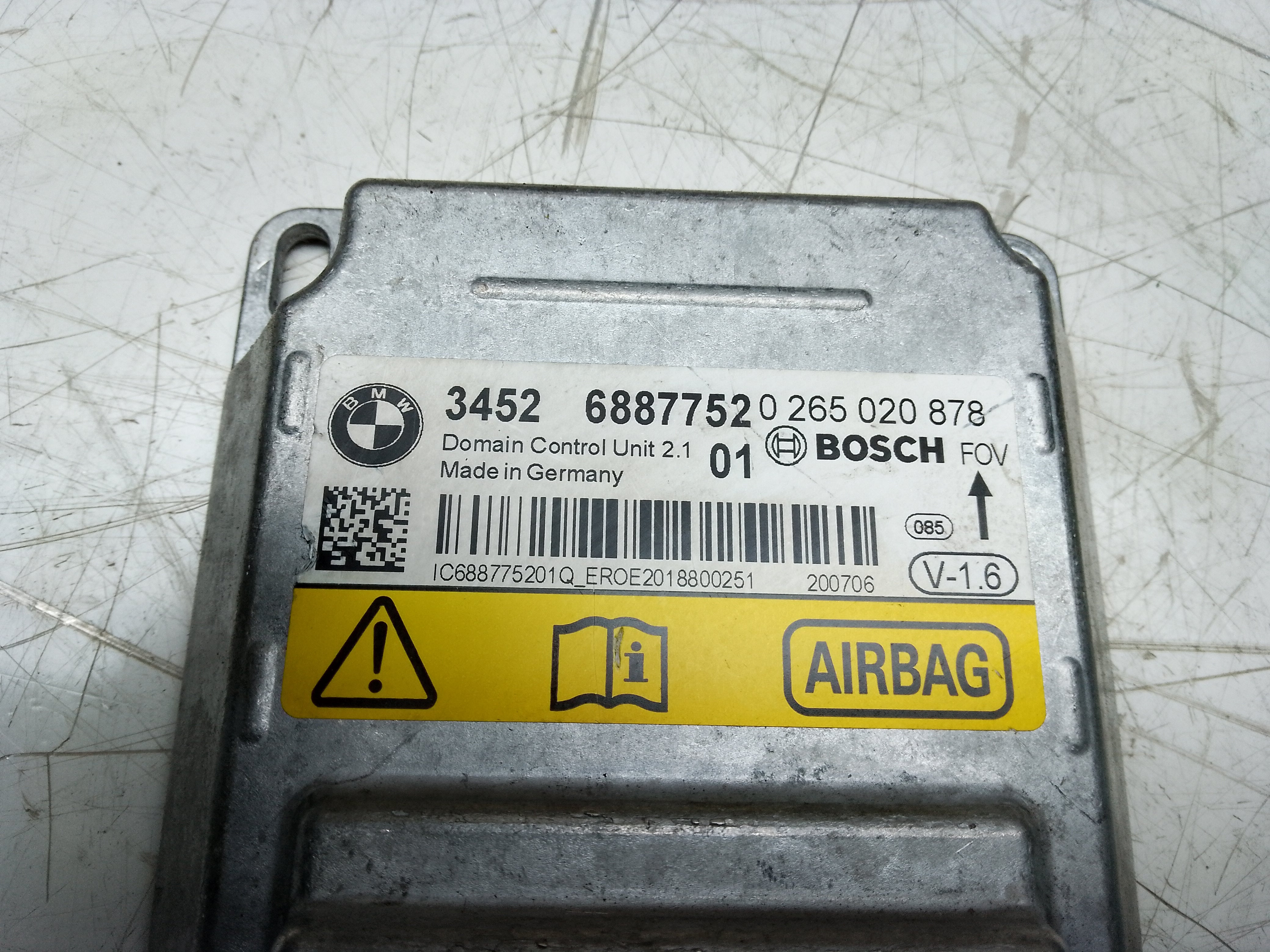 BMW 1, 2, 3, 4 Series & X3 F20 F22 F30 F32 F25 ICM Airbag ECU Control Unit (6887752)