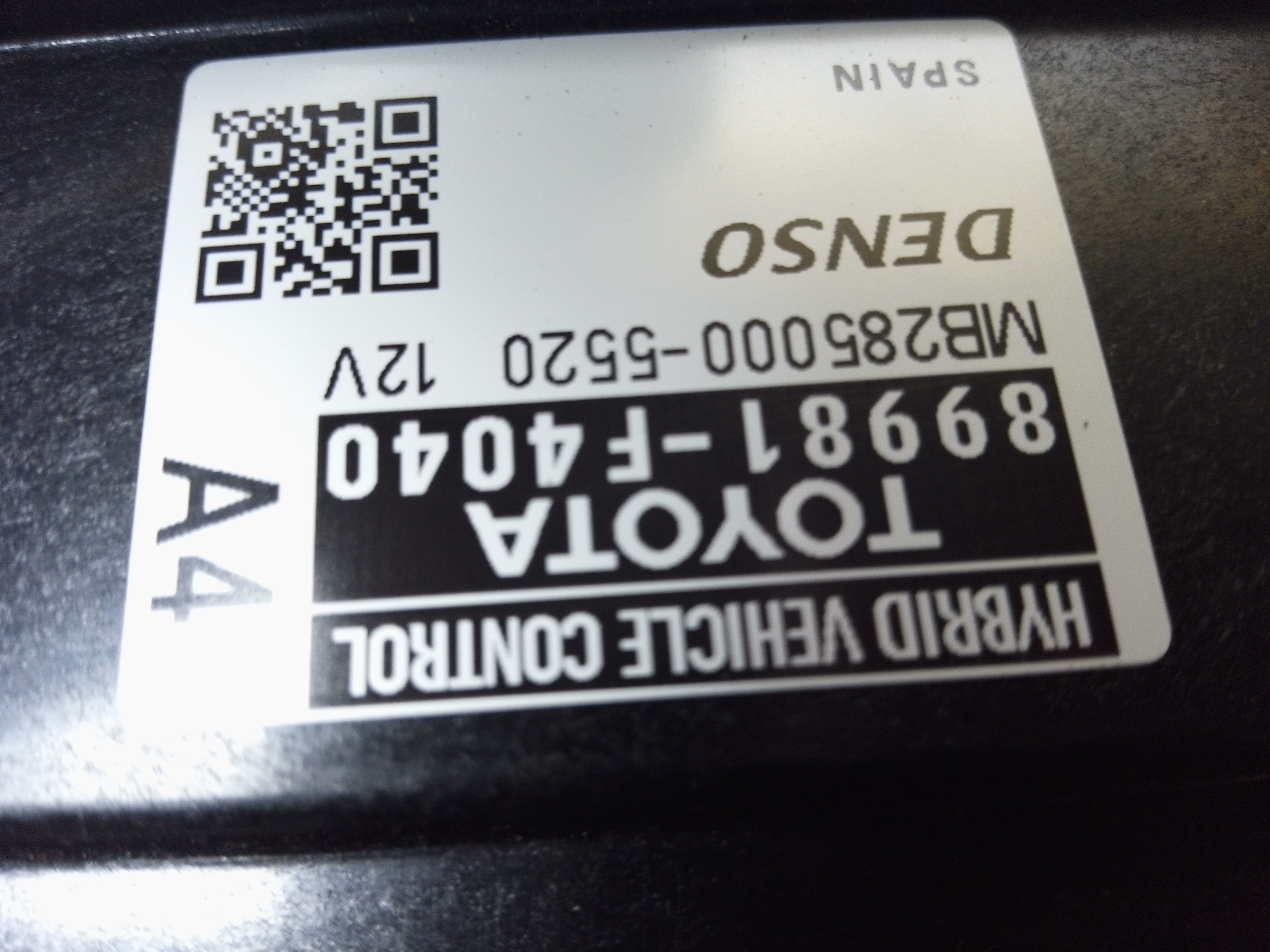Toyota C-HR 2016/23 Hybrid Control Module ECU (89981-F4040)