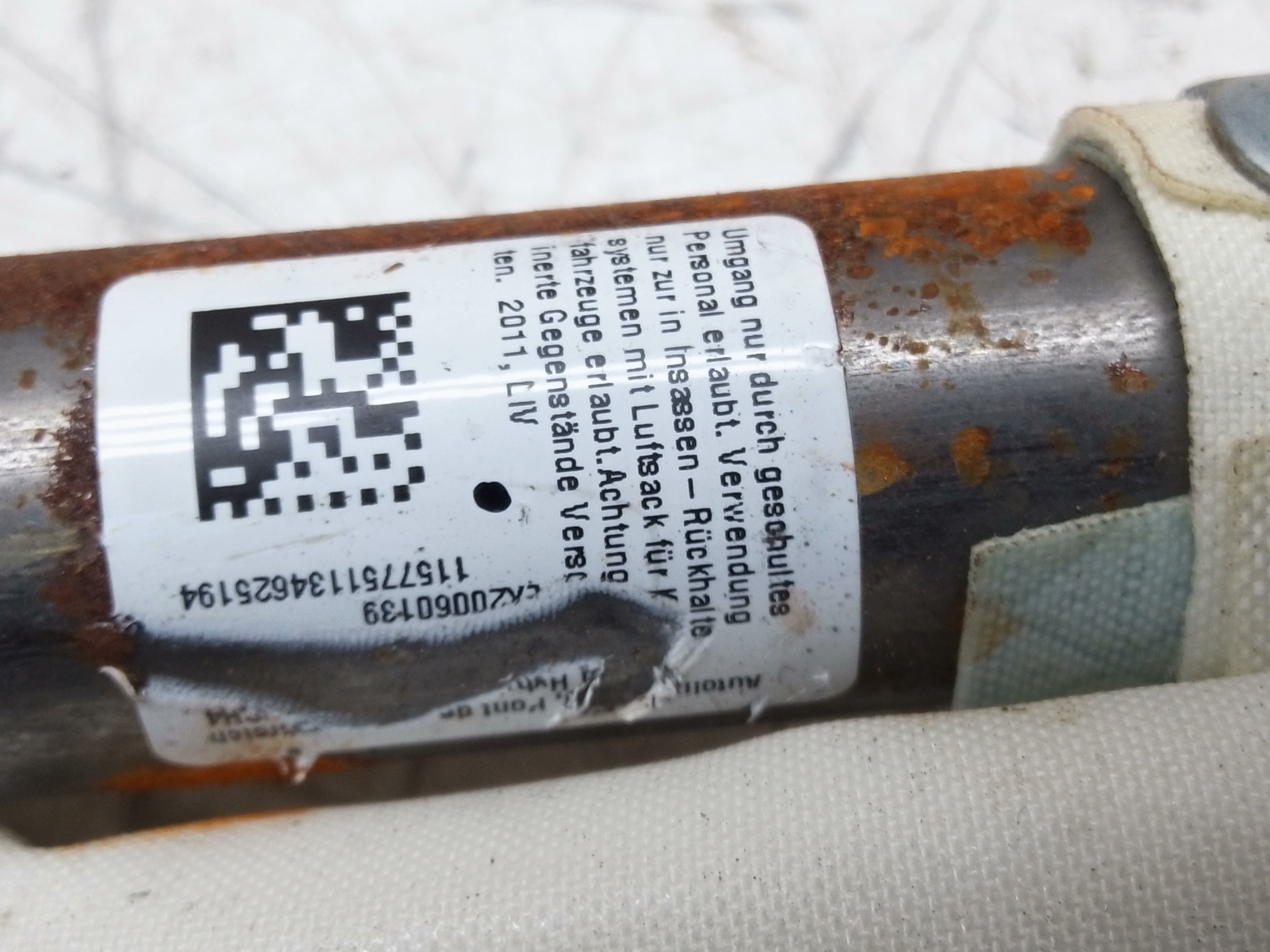 BMW 1 Series F20 2010–2019 Left (Passenger) Roof Curtain Airbag (7221045-10)