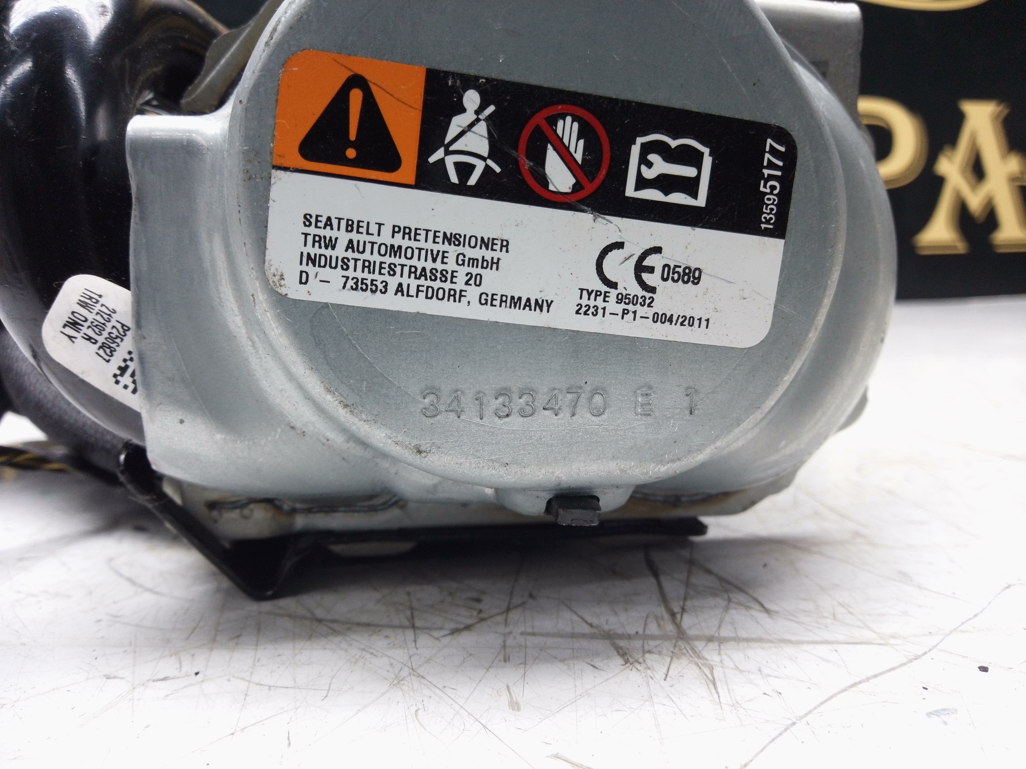 BMW X3 X4 G01 G02 F97 F98 Rear Left Side Upper Seat Belt (34133470)