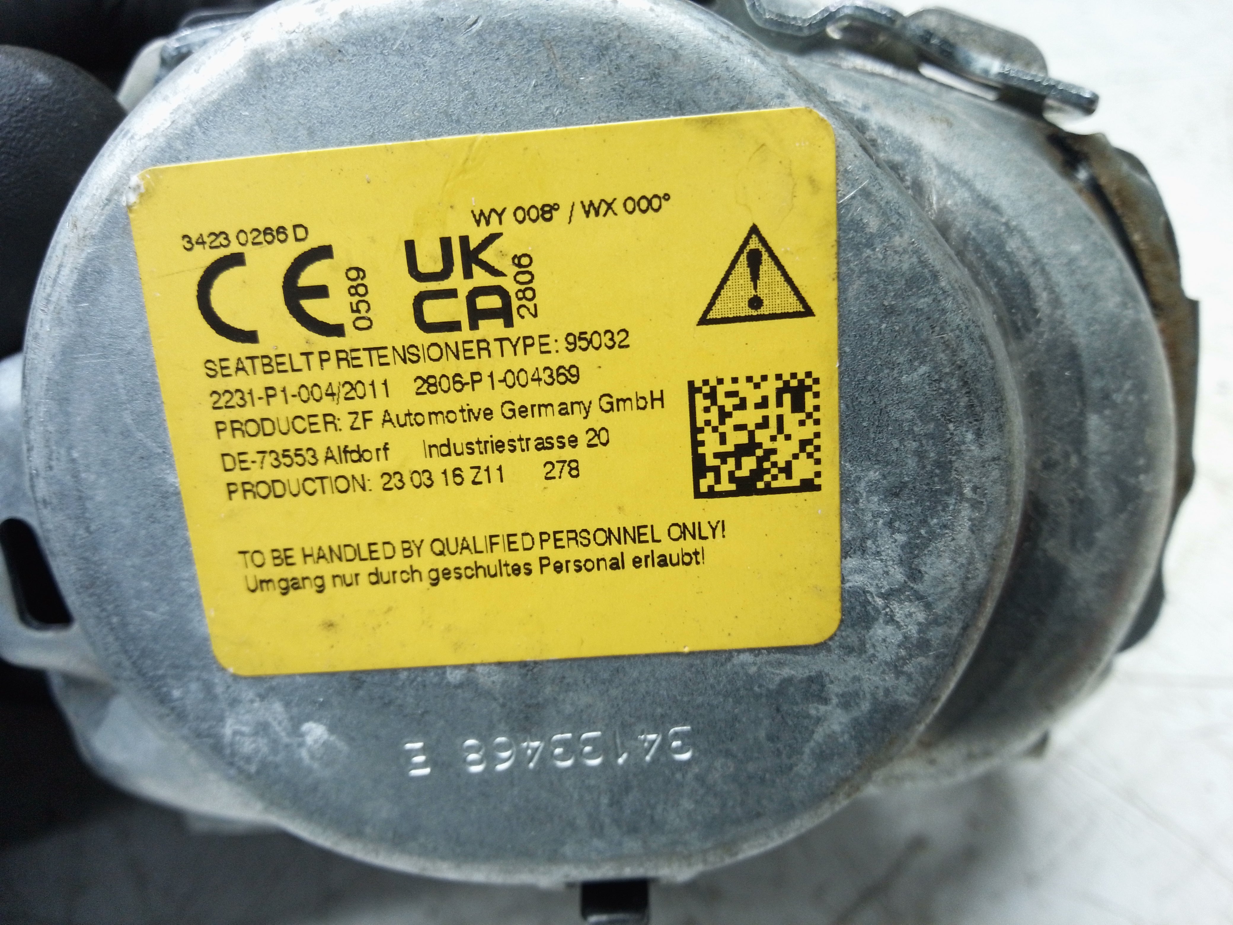 Ford Fiesta 2017–21 Front Left Side Seat Belt with Pretensioner (L1BB-A61295-CA3JA6)