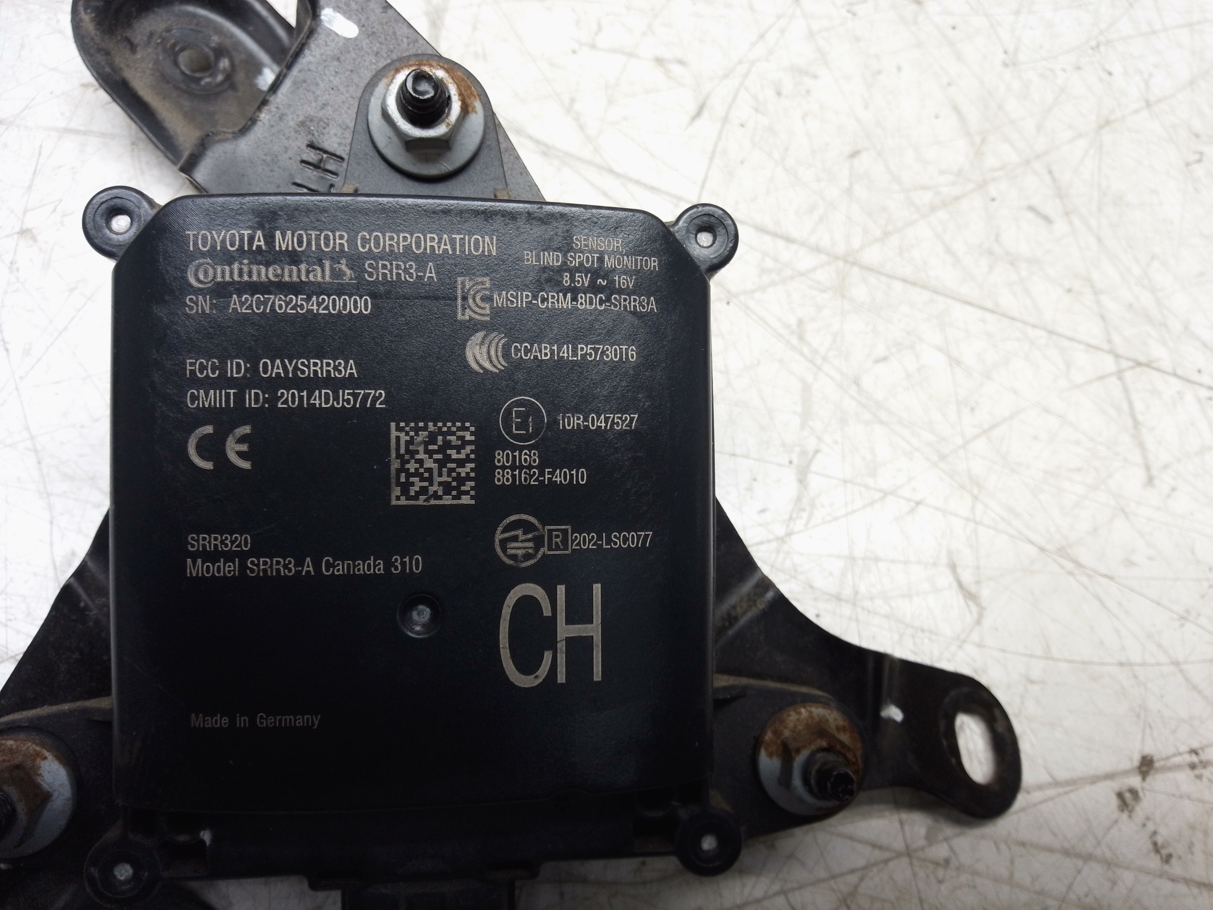 Toyota C-HR 1.8 Hybrid 2018 RHD Blind Spot Control Module (A2C7625420000)