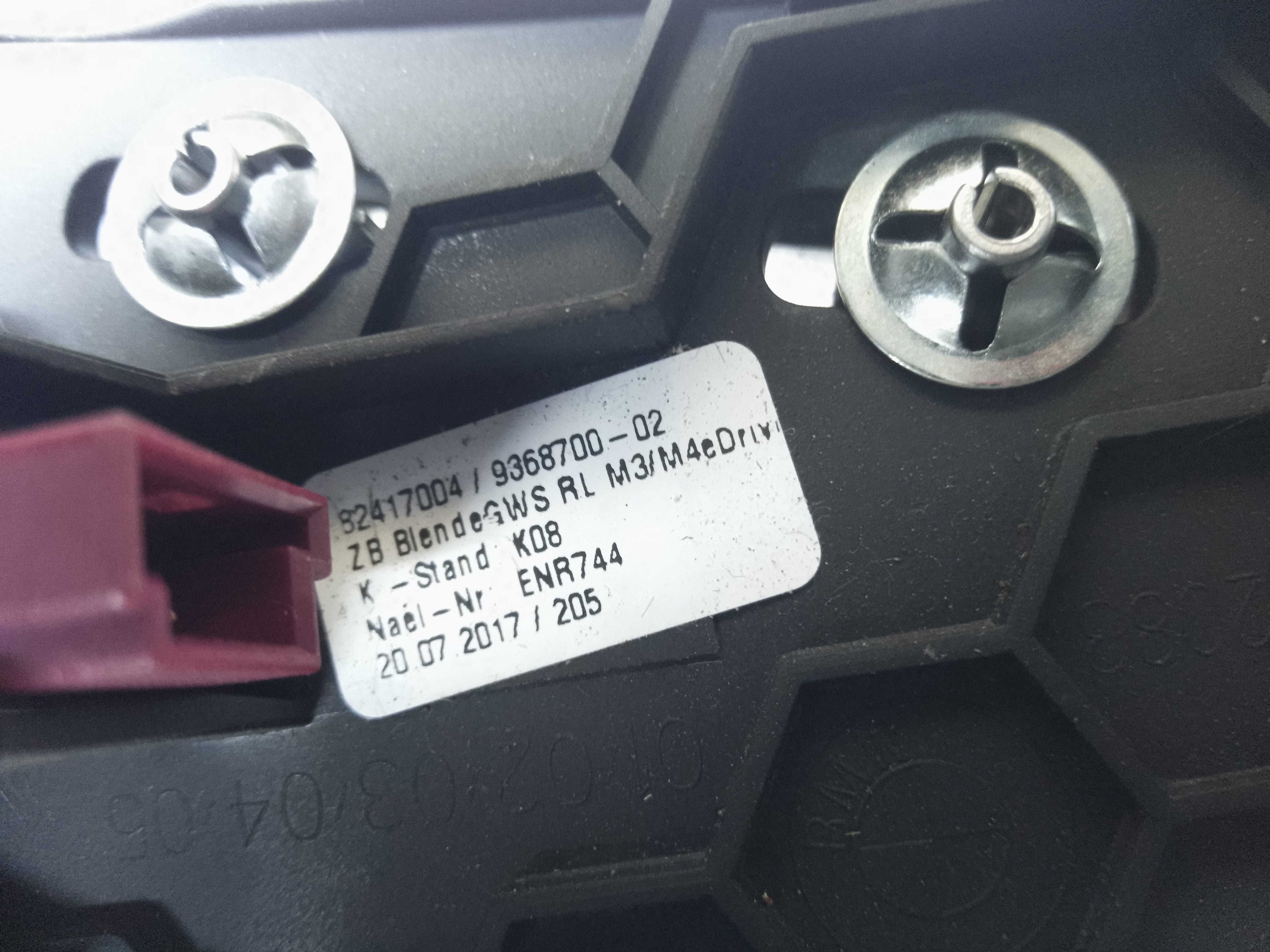 BMW 3 Series F30 LCI Hybrid 330e Gear Selector Switch Trim Cover Panel (9368700)