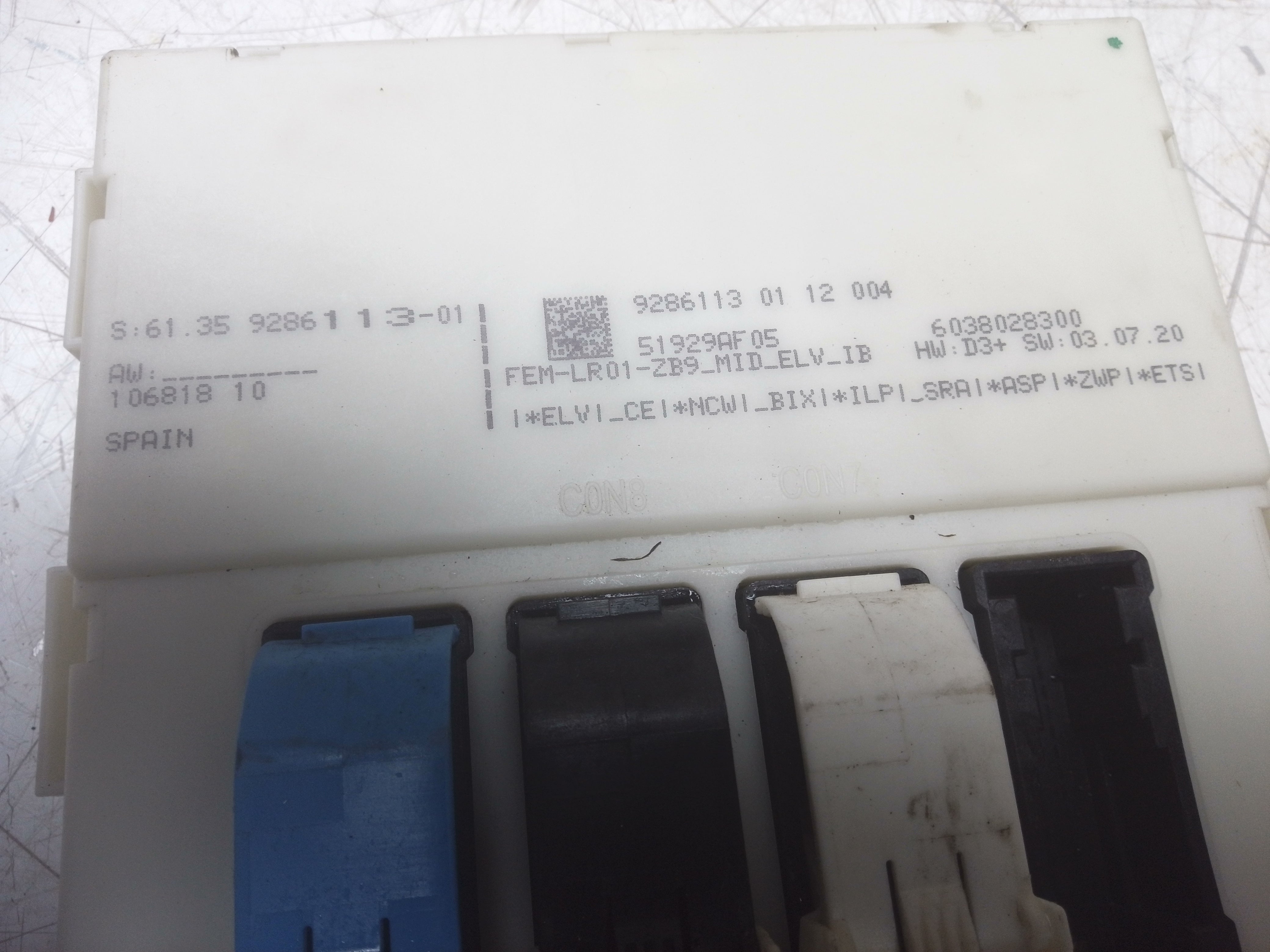 BMW 3 Series F30 F31 2012/19 Body Control Module ECU (9286113)