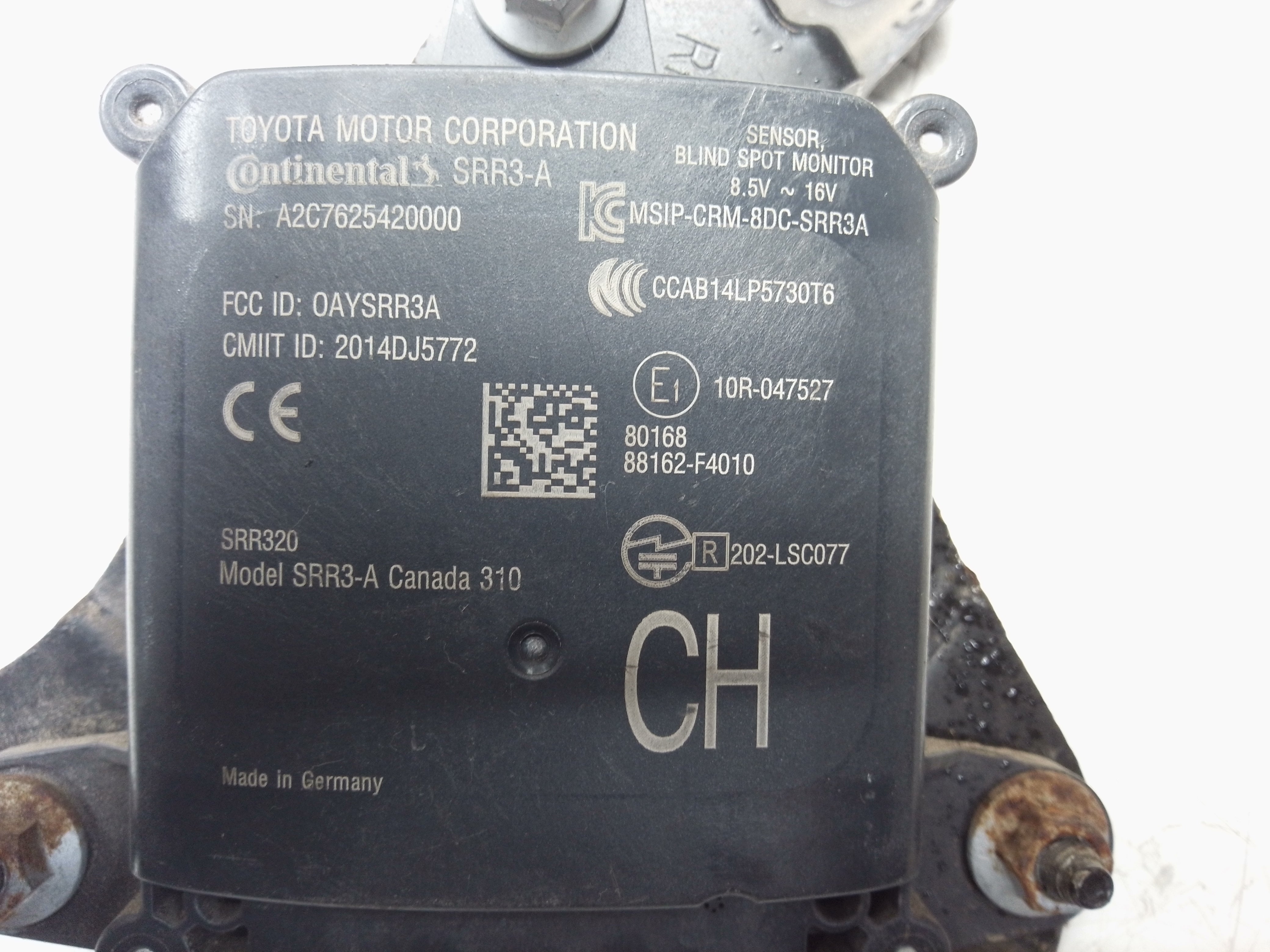 Toyota C-HR 2018 Blind Spot Monitor BSM Module (88162-F4010)