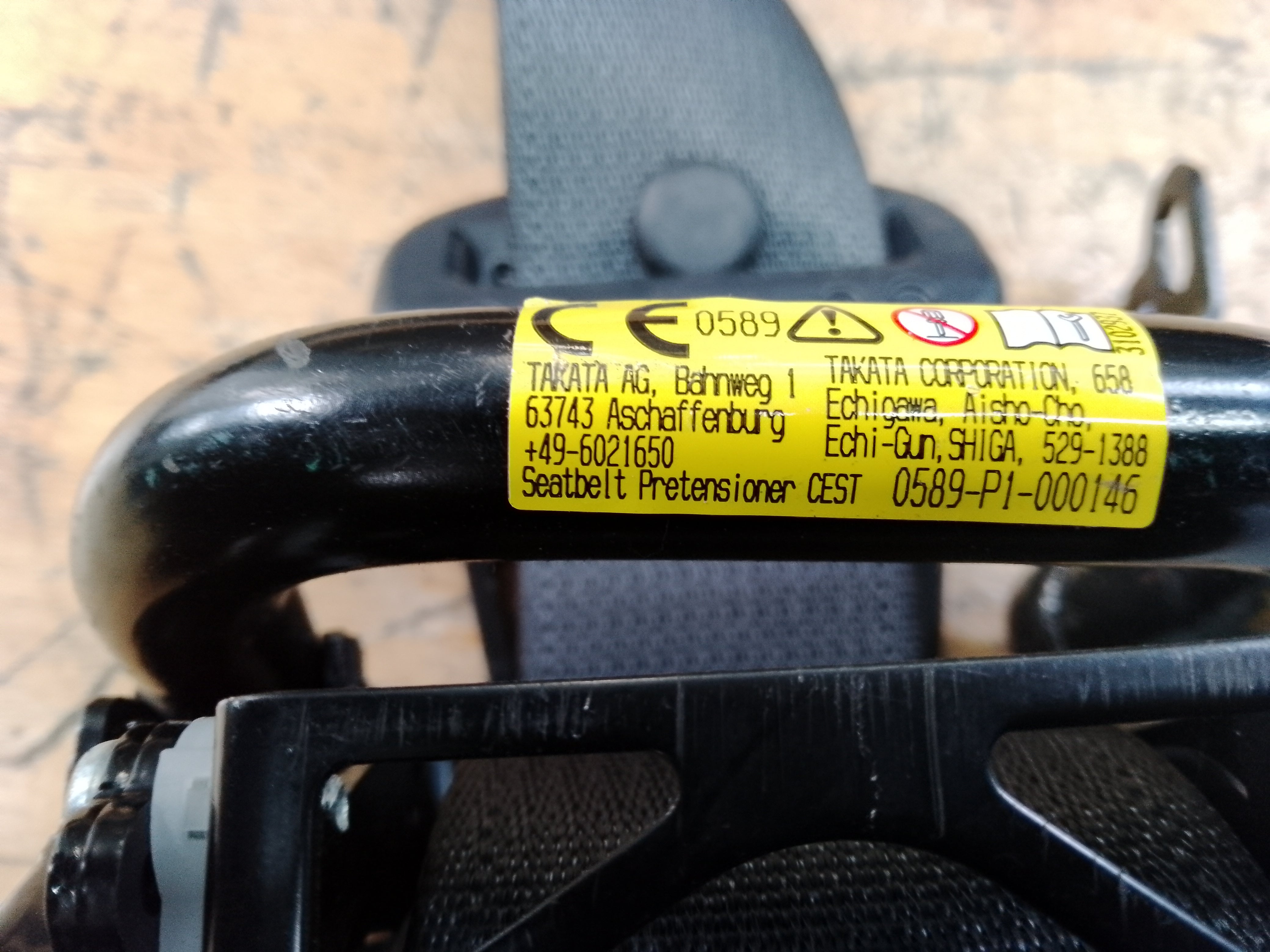 Mazda CX-5 2014 Front Seat Belt – Left Passenger Side (0589-P1-000146)