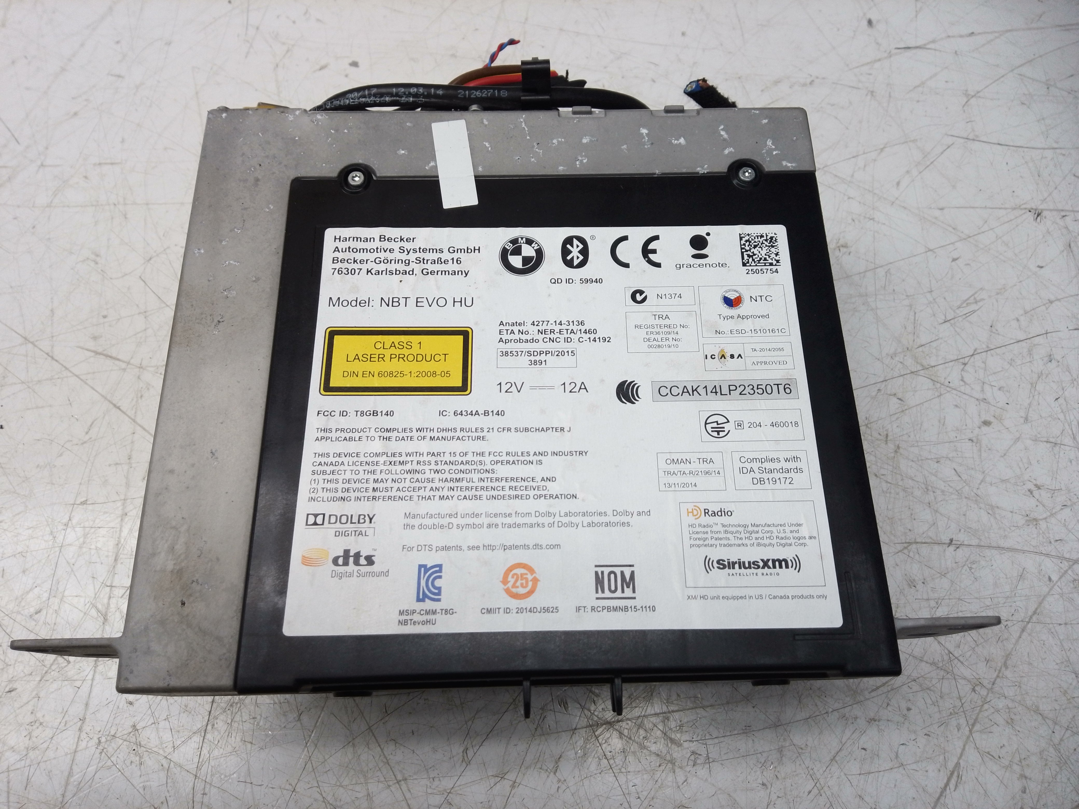 BMW 3 4 Series F30 F31 F32 F36 Complete NBT EVO HU System (8800147)