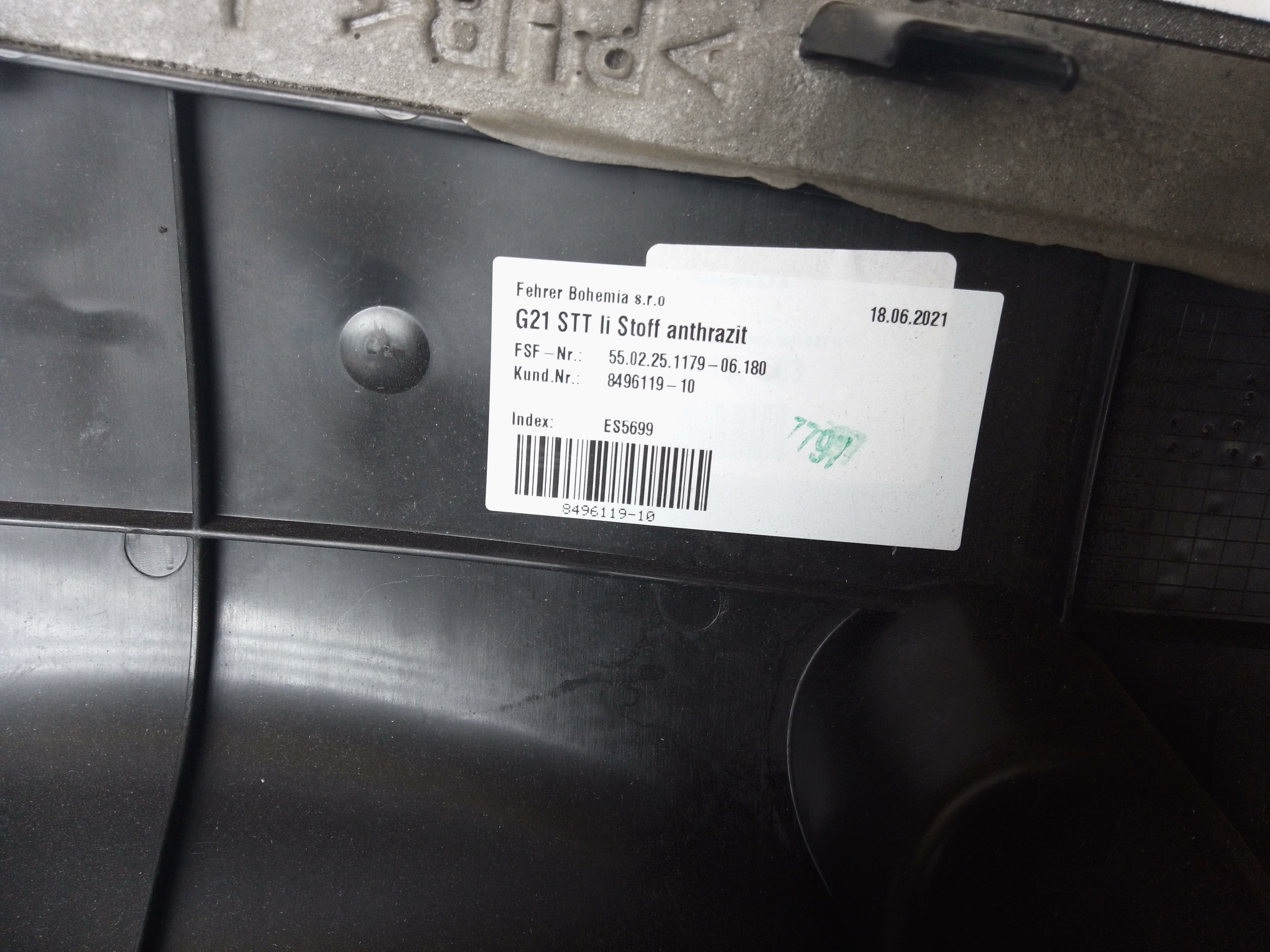 BMW 3 Series 2018–2024 Seat Finisher Cloth (8496120-10)