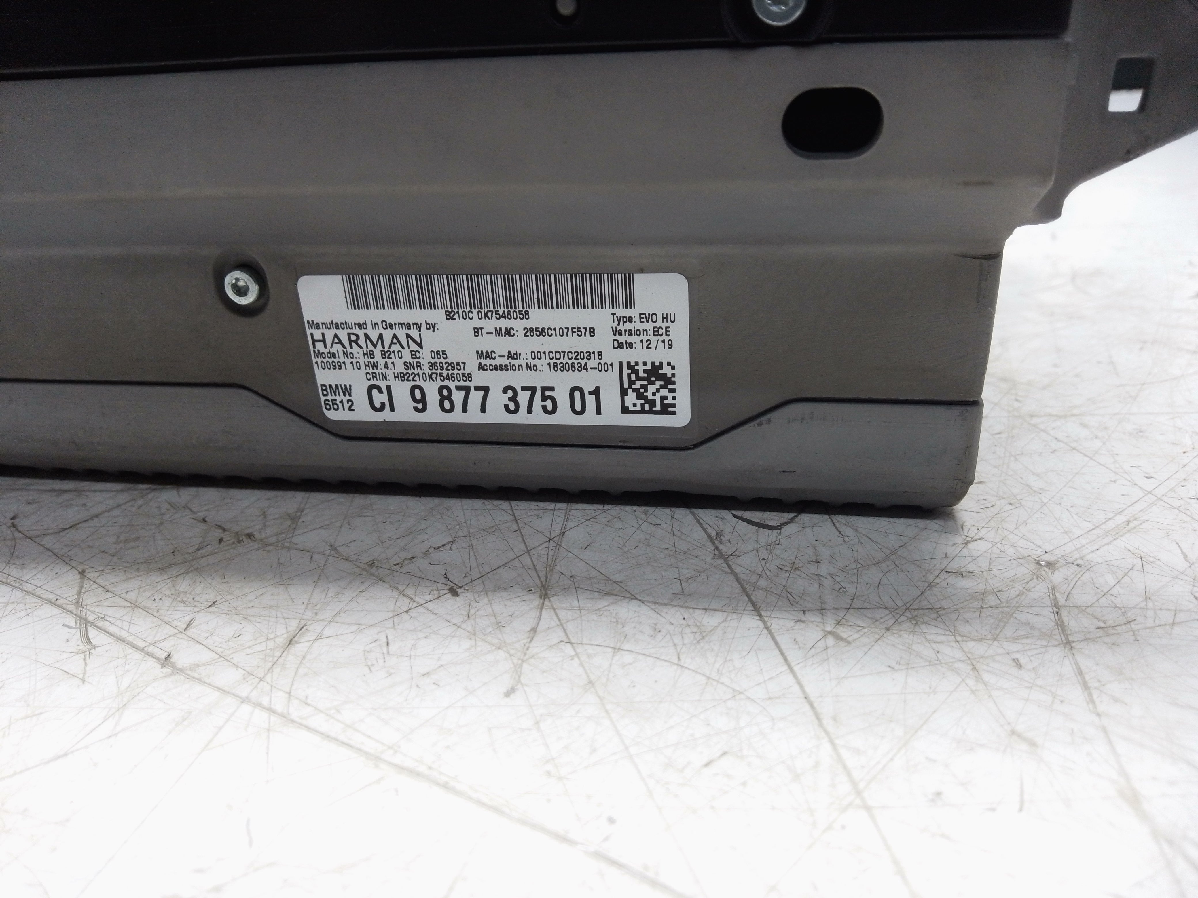 BMW 5 Series G30/G31 2019 NBT EVO Head Unit Set (9877375)