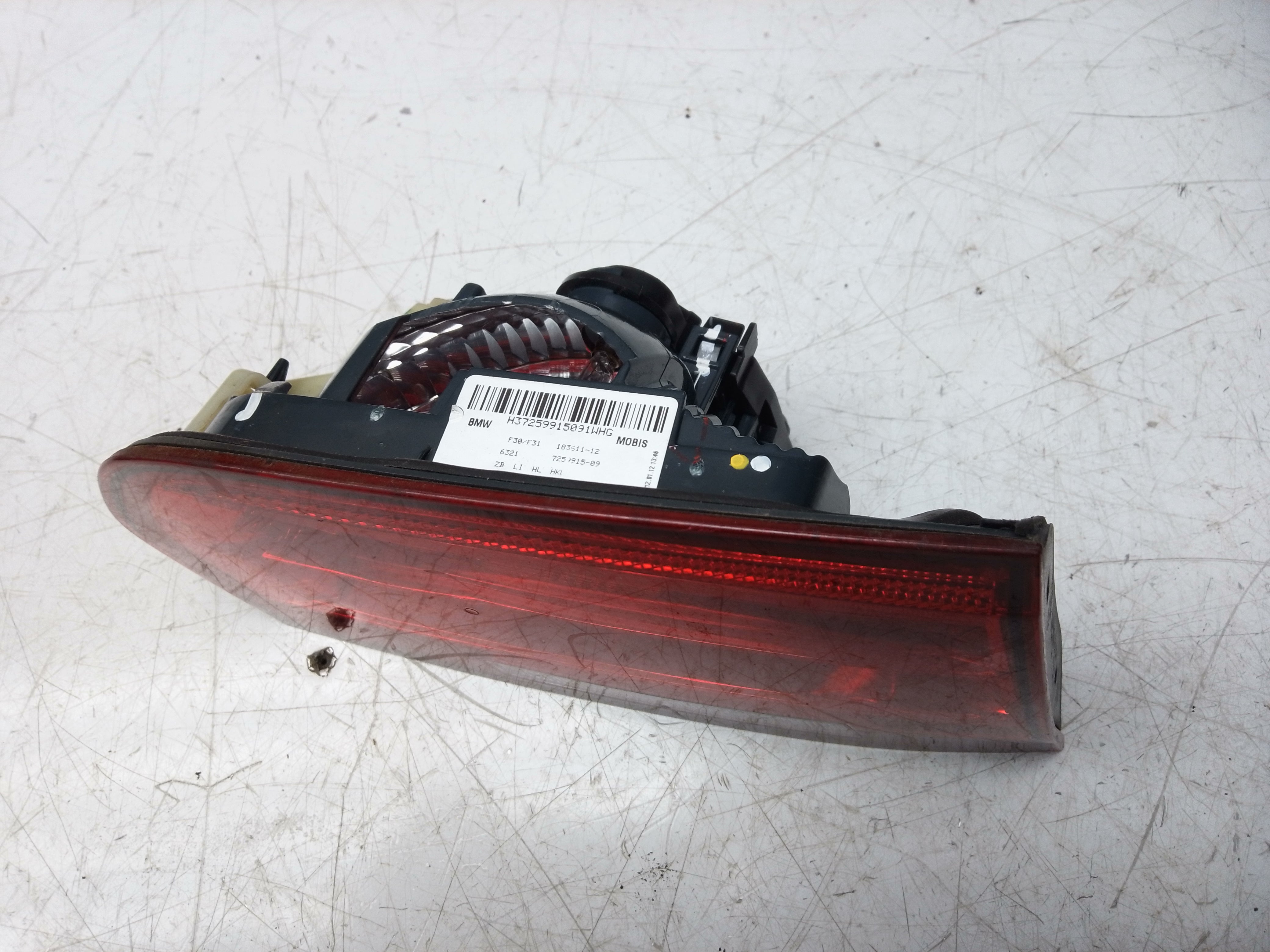 BMW 3 Series F30 F31 2012 Left Rear Inner Tail Light (183611-12) (7259